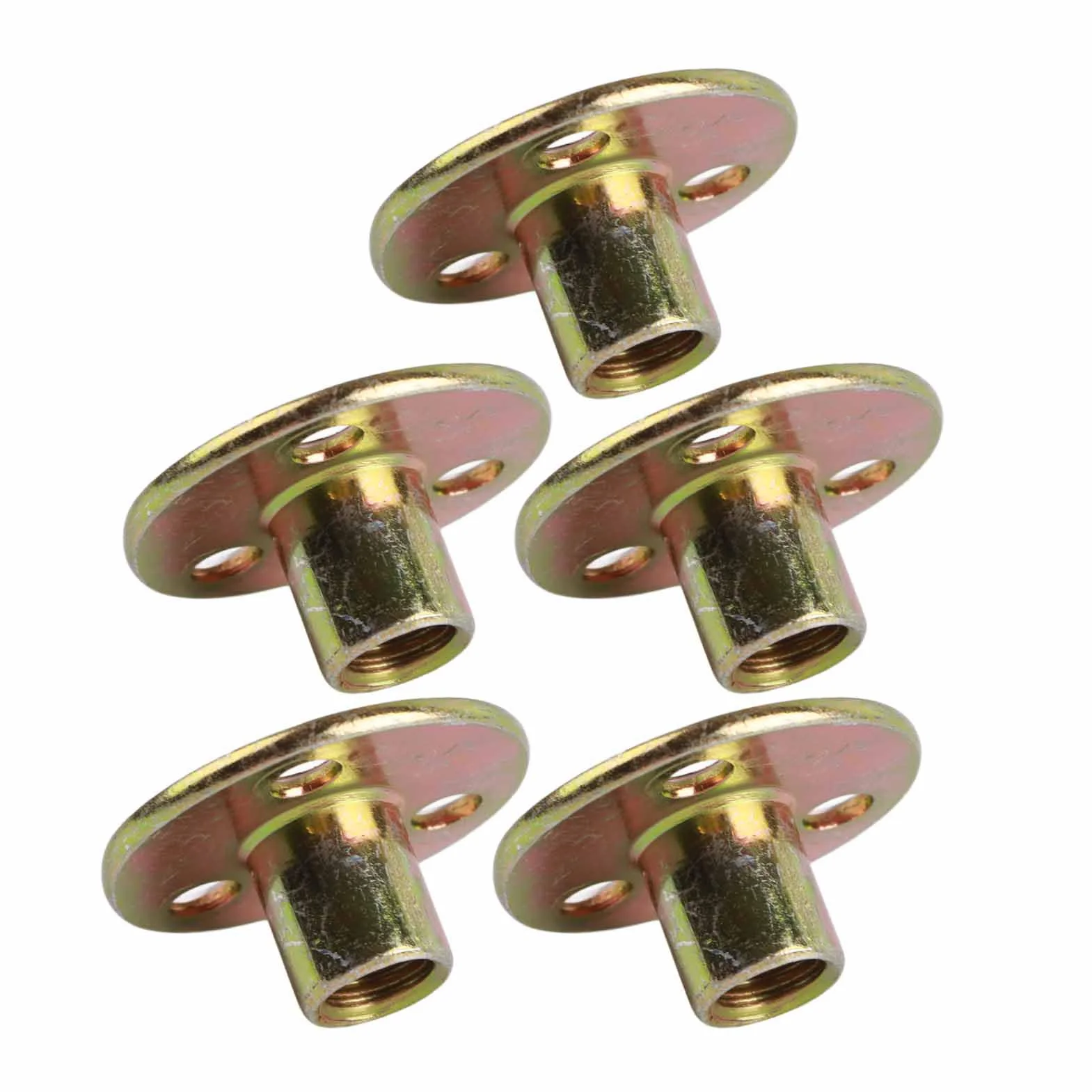 Dado a Base Rotonda Flangiato 5 Pezzi M6 M8 M10 Ferro Zincato