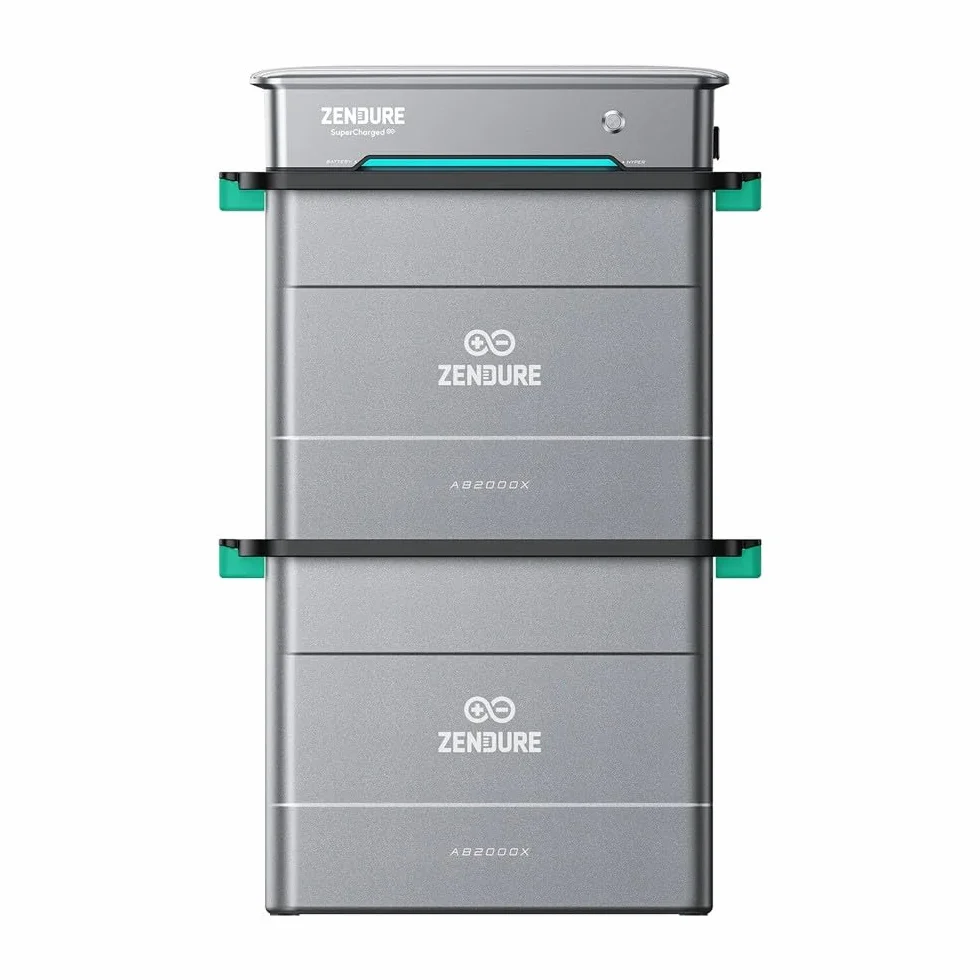 Zendure SolarFlow Hyper 2000 - Centrale elettrica da balcone con memoria, ingresso solare da 1800 W, carica AC/uscita 1200 W, micro inverter integrato, TOU, 2 AB2000 X 3840 Wh LiFePO4, 0% IVA
