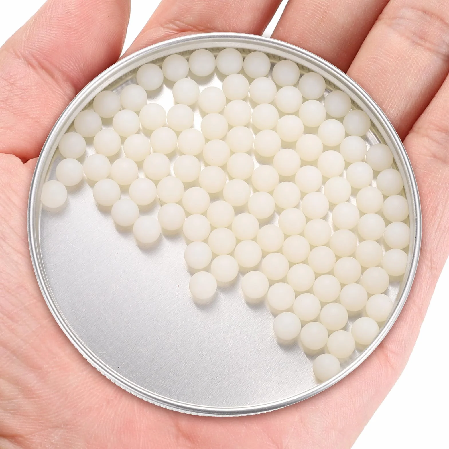 Sfere in Nylon da 6 mm, 100 Pezzi, Mini Sfere di Precisione in Plastica Solida