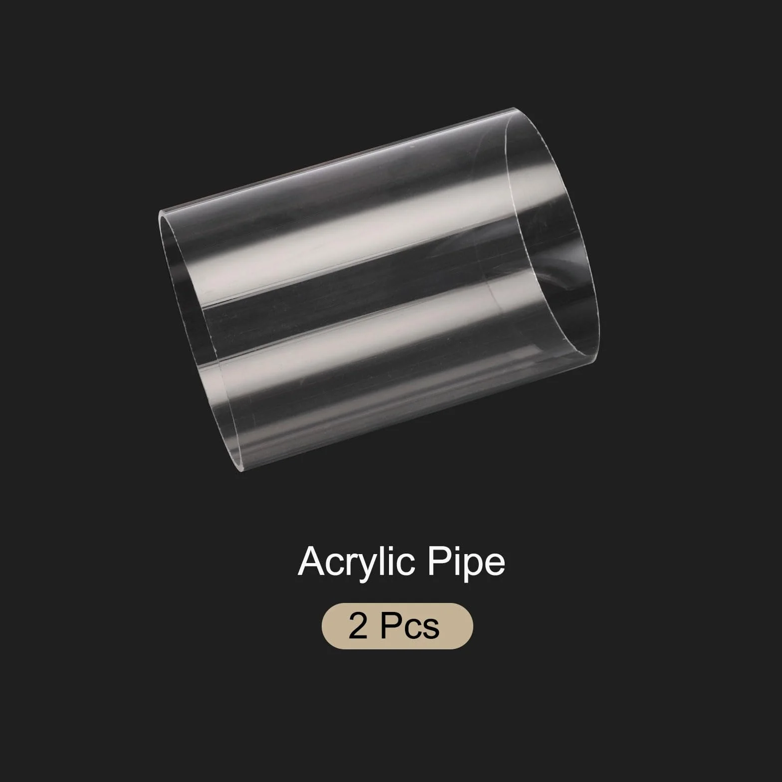 Tubo Rigido in Plastica Trasparente 105mm x 110mm Acrilico Policarbonato per Idraulica 2 Pezzi