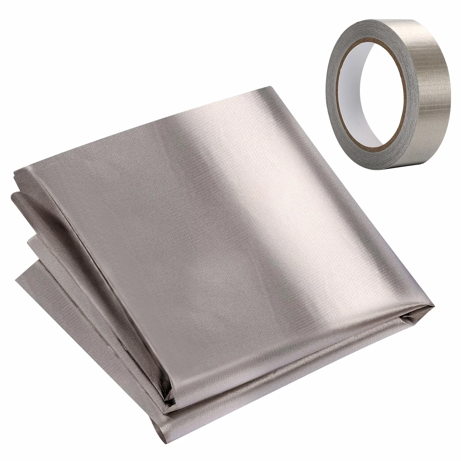 Faraday Fabric Tessuto Schermatura Conduttivo Protezione RFID Blocco Segnale RF 1m x 1,1m Nastro Schermo