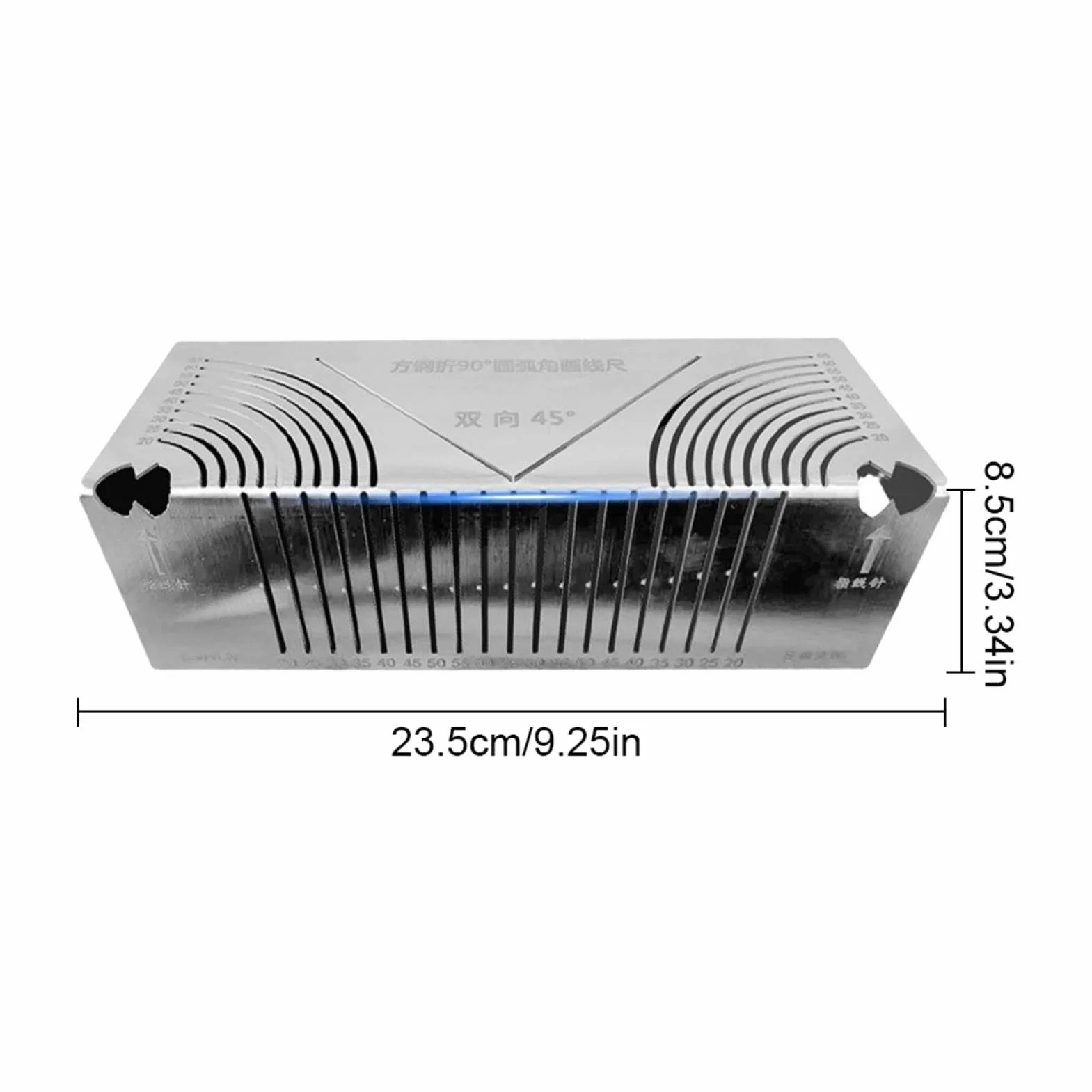 Strumento di marcatura Anglearc, angolo di precisione e, righello parallelo in acciaio inox, strumento di costruzione, righello parallelo, righello pieghevole a 90 gradi,