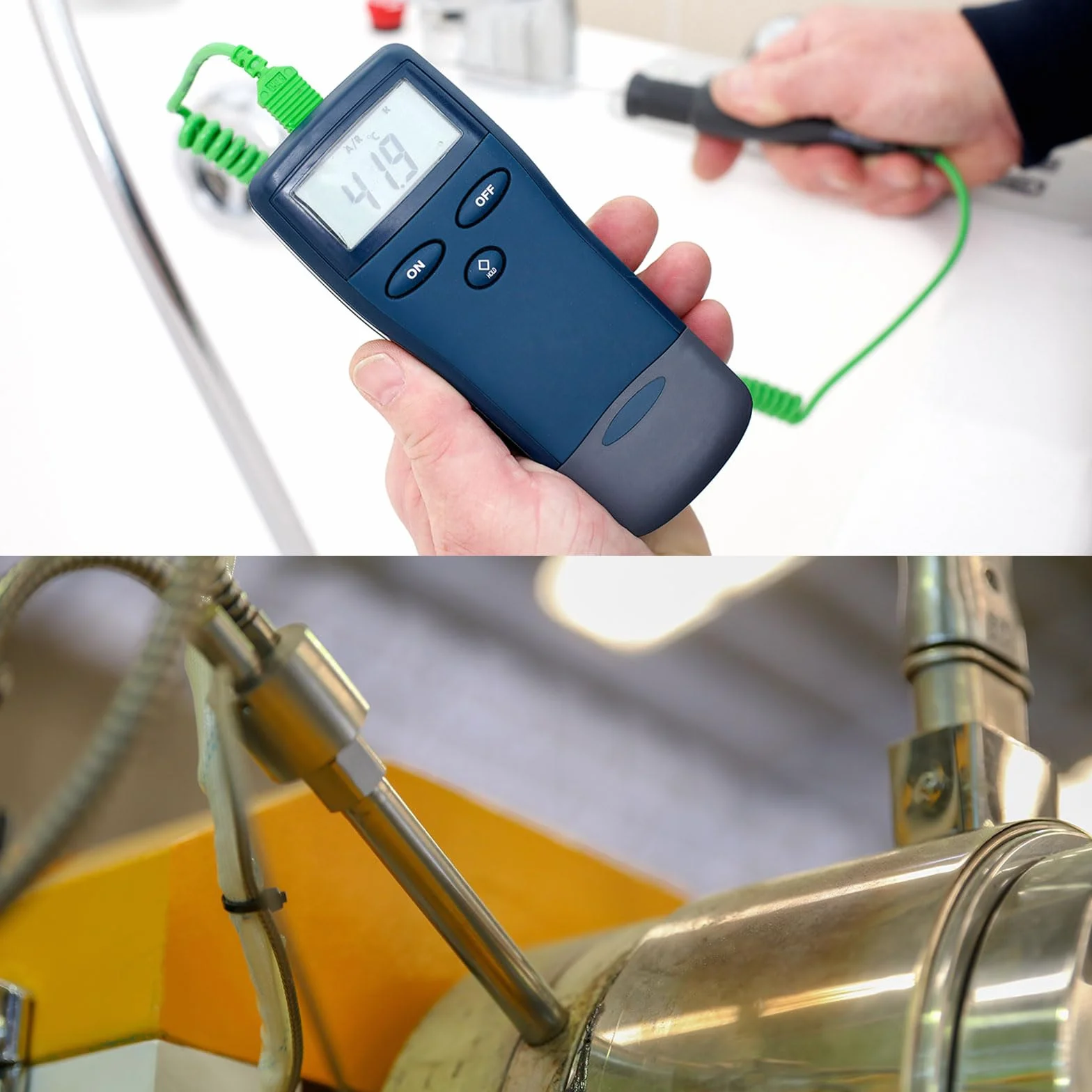 Termometro Digitale a Termocoppia K QUARKZMAN -50 a 1300 °C con Sonda per Superfici
