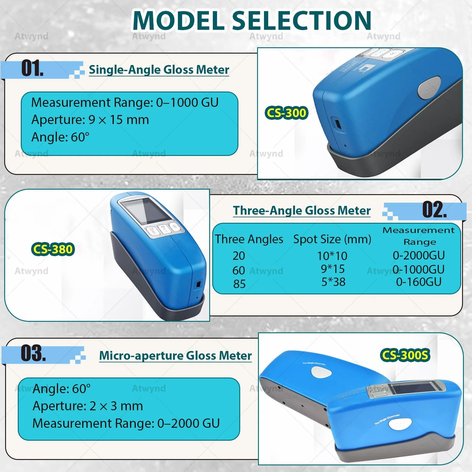 Gloss Meter Tri-Angle Glossmeter 20° 60° 85° Portatile Digital Single Angle Gloss Tester per Vernice Plastica