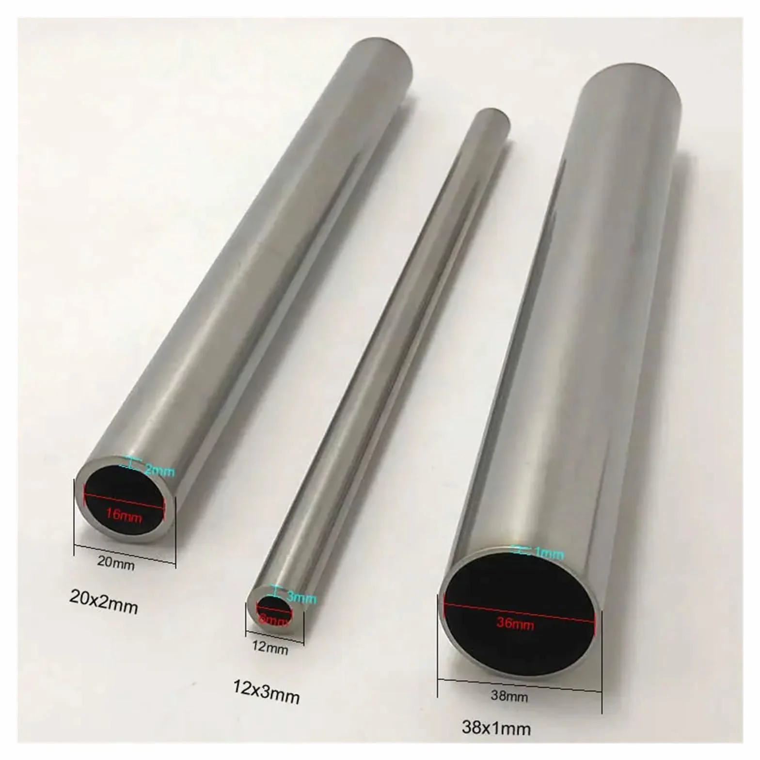 Tubo Acciaio Inox 304 Diametro Esterno 30 mm Interno 28 mm Lucidato 500 mm