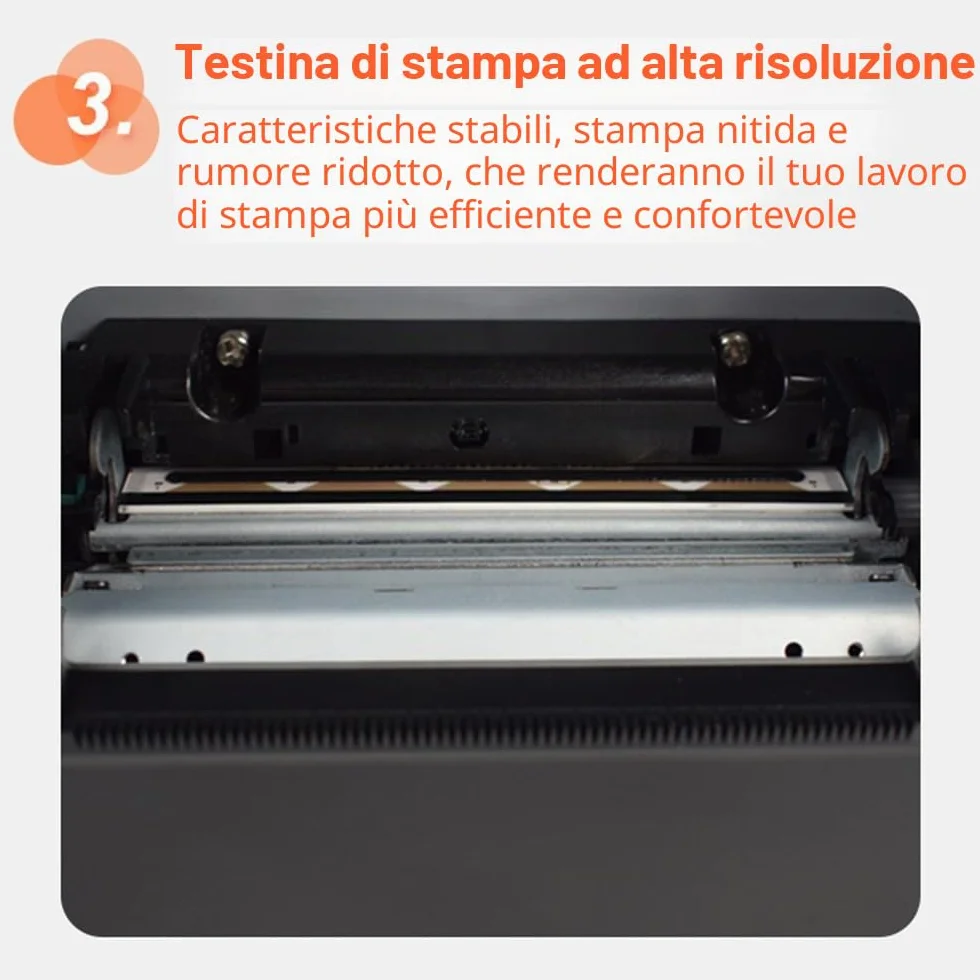 Shuaiguō stampante multifunzione per etichette e ricevute termiche 80 mm, connessione USB e LAN, taglio automatico, grande contenitore di carta, supporto ESC/POS