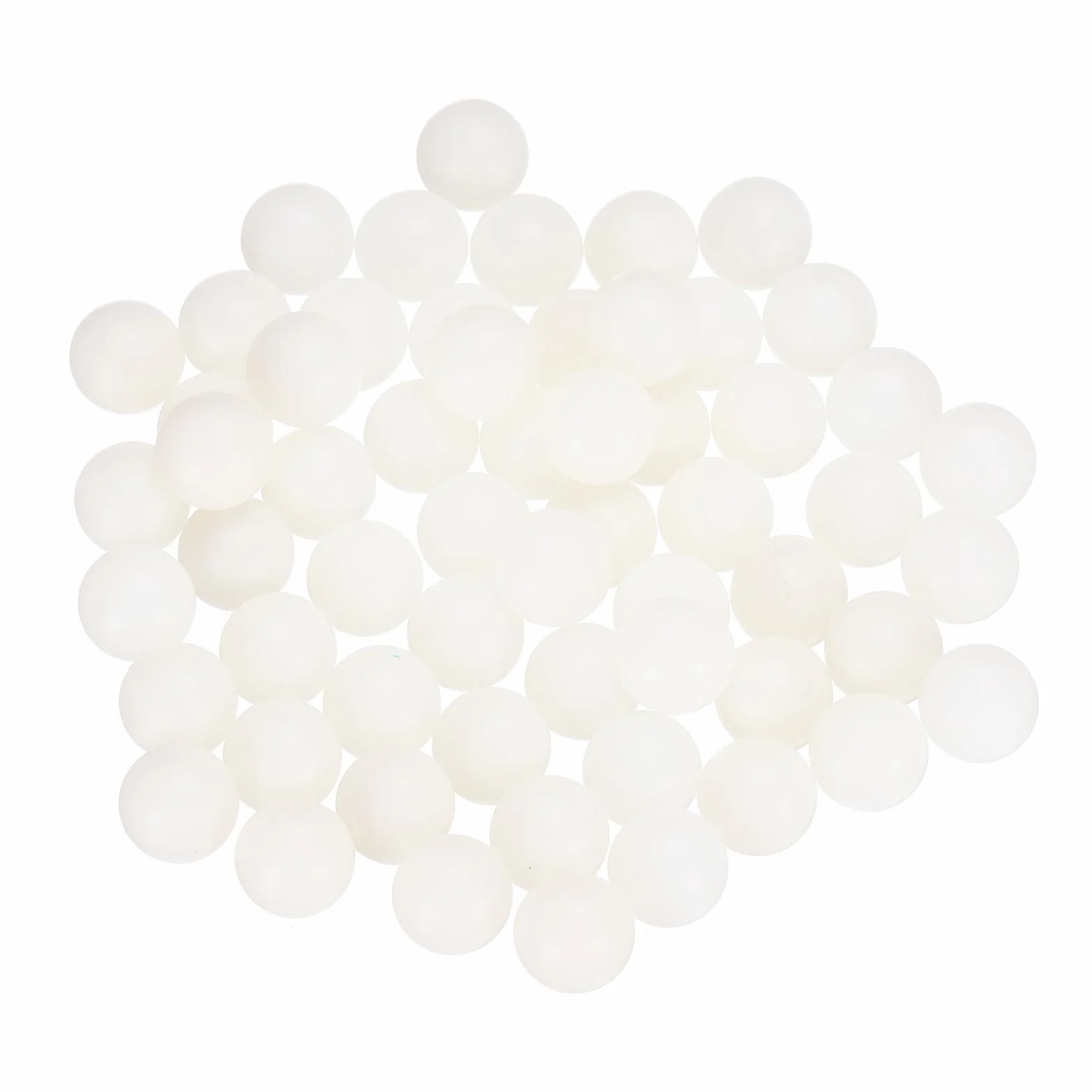 QUARKZMAN 60Pcs Sfere Di Rullamento In Nylon 10mm Sfere Solide In Plastica, Sfere Di Precisione G1 Superficie Satinata, Bianco