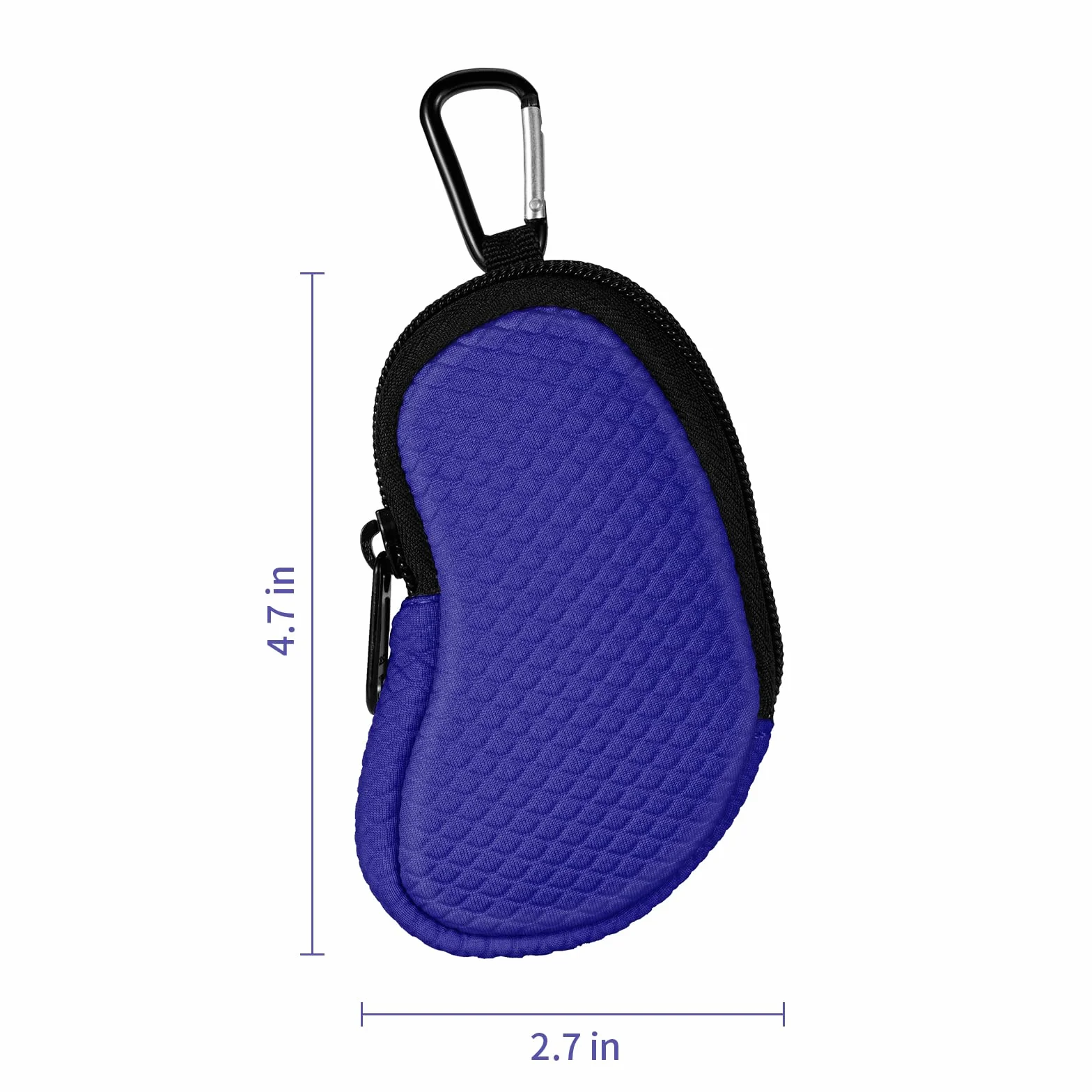MEDMAX Custodia in neoprene per Inalatore, Leggera Protettiva Borsa da Viaggio con Moschettone, Blu Marino