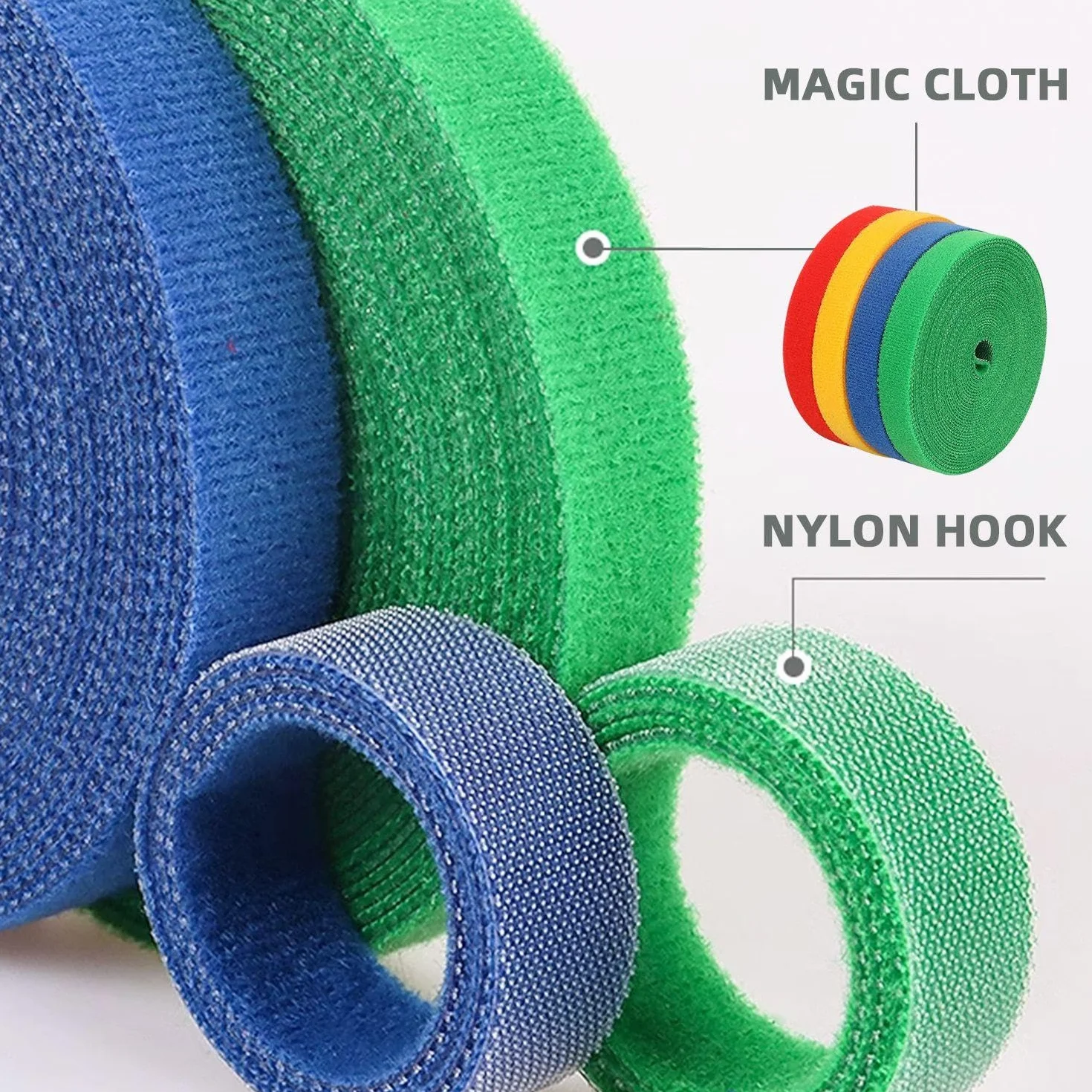 4 Rotoli Di Cinghie Di Fissaggio, Cinghie Di Fissaggio Multiuso, Cinghie Per Fissare Oggetti, Cinghie Di Fissaggio Riutilizzabili, Cinghie Di Fissaggio In Tessuto Di Nylon