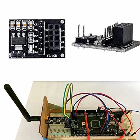 Lanko Modulo ricetrasmettitore RF NRF24L01+PA+LNA antenna SMA 2,4 GHz 1100M NRF24L01 fili