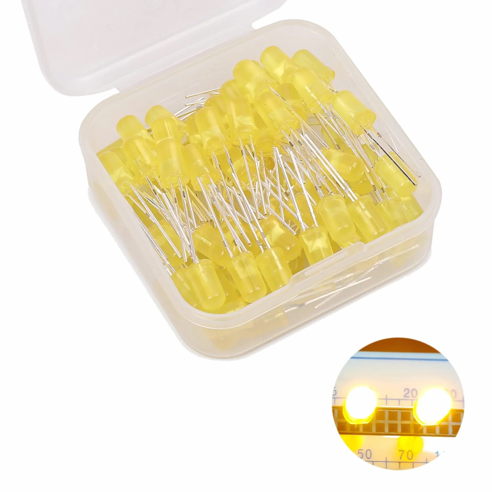 Diodi Led 5mm Giallo Alta Luminosità 3V Multicolor 80 Pezzi