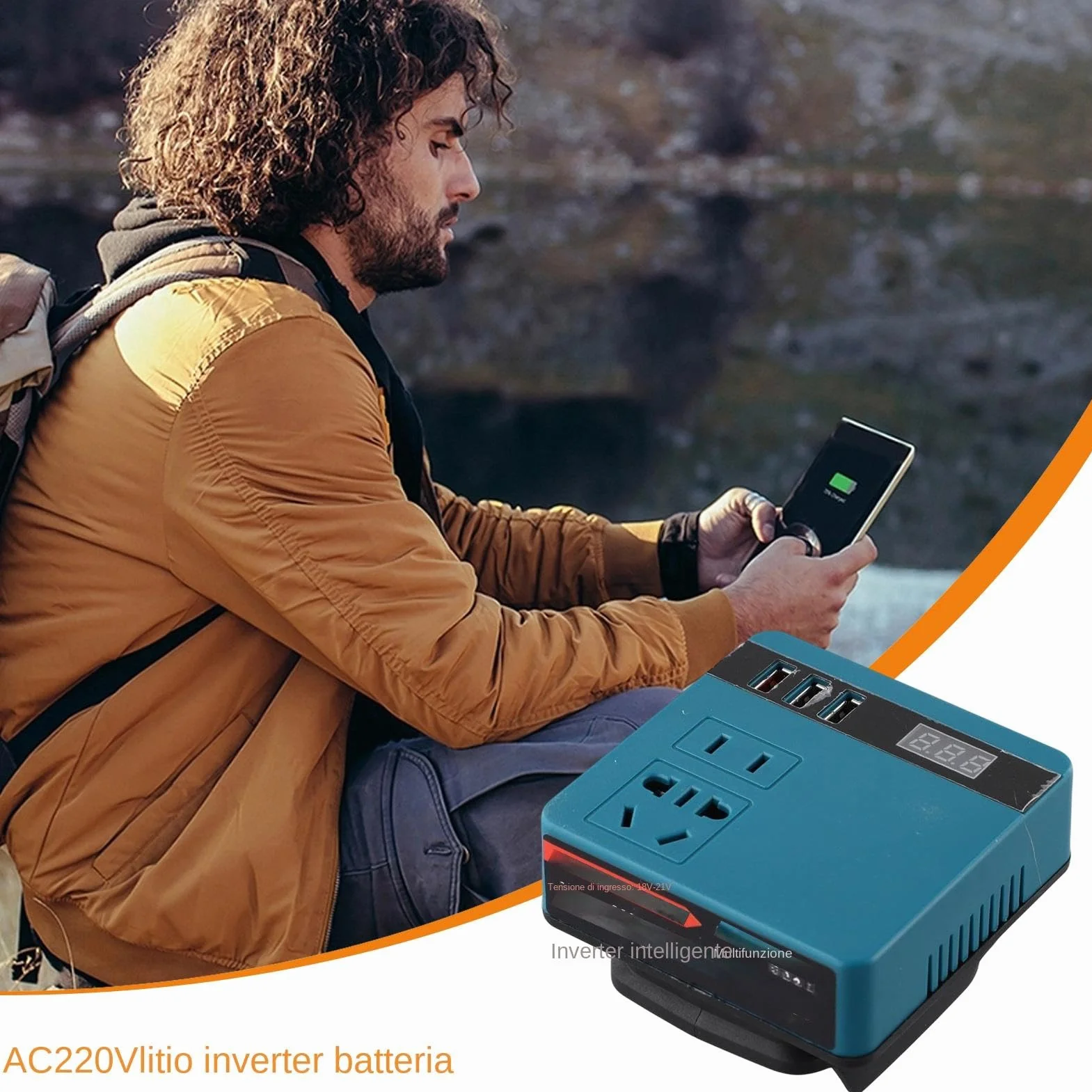 Inverter Di Alimentazione a Batteria - Generatore Di Centrali Elettriche Solare Per Uso Off-grid | Compatto Ad Alta Efficienza Con Batteria AC/DC