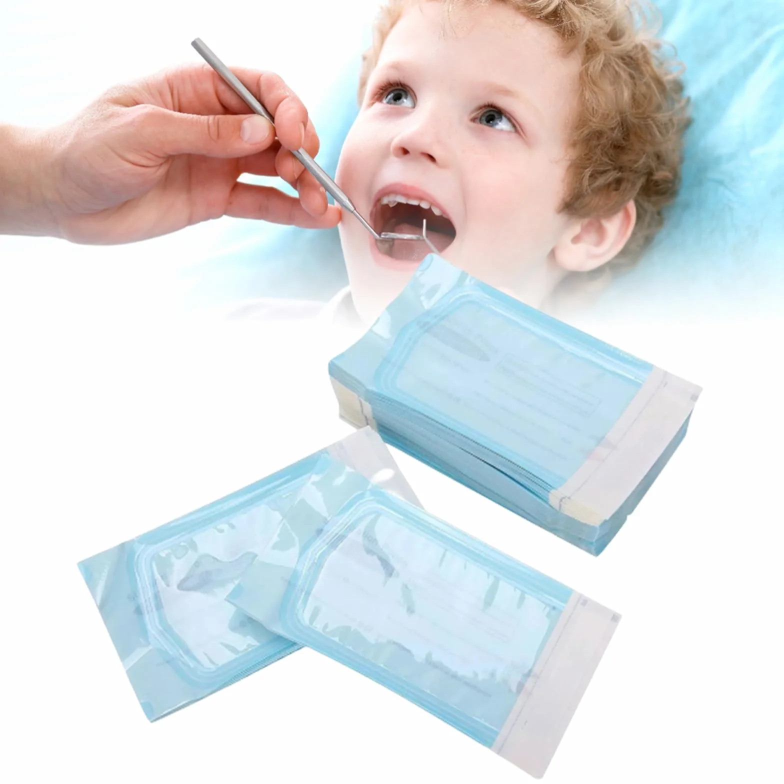 Sacchetto di Sterilizzazione Autosigillante,Sacchetto per la Disinfezione Dell'autoclave,100Pcs Buste Autosigillanti per Sterilizzazione,Sacchetto Per Sterilizzazio per Strumenti di Pulizia(57X130MM)
