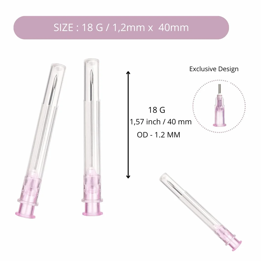 Provette dosatrici in acciaio inox 18G 1 1/2 pollici 40 mm 100 pezzi