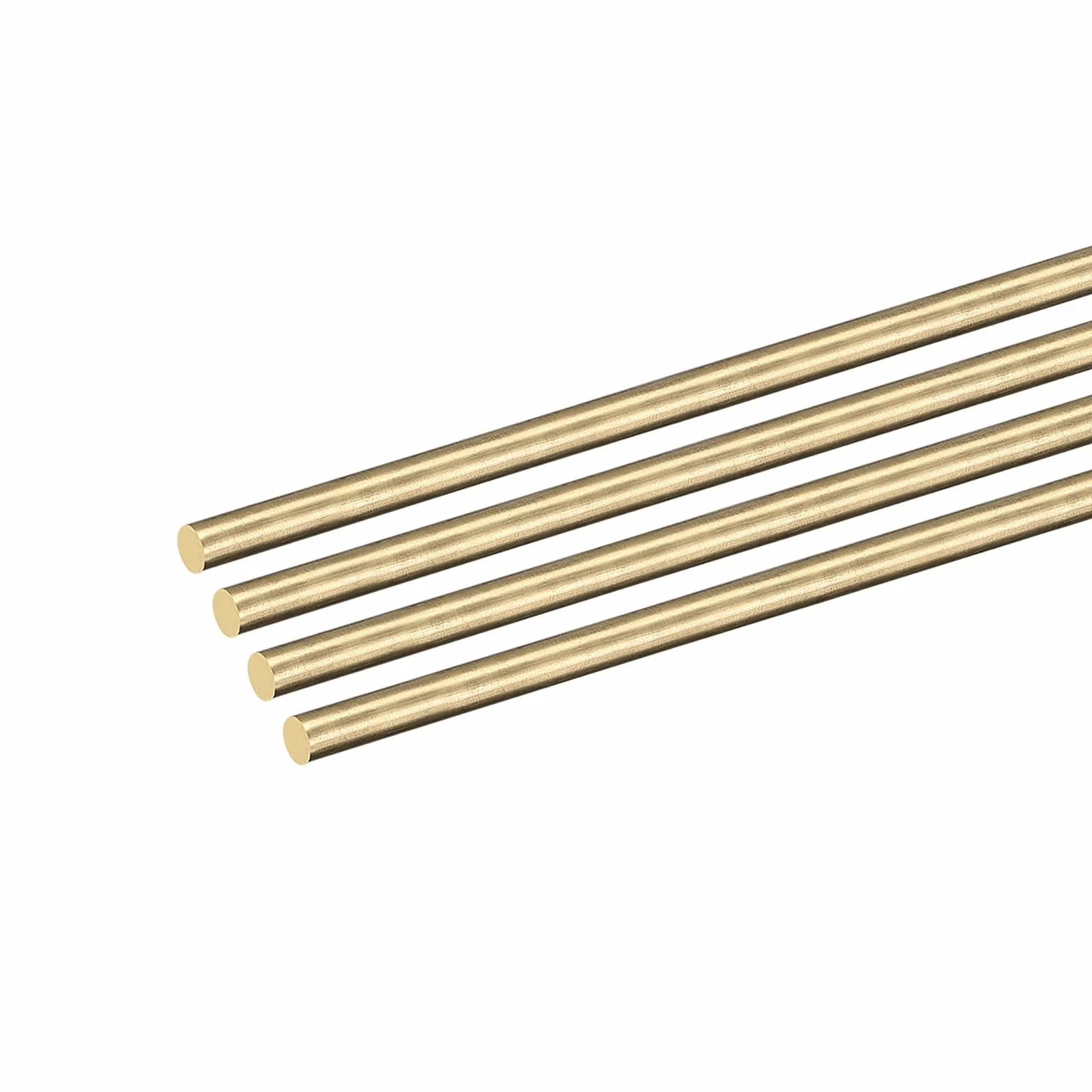 DMiotech 4pz 3mm x 200mm, Ottone Massiccio Tondo Asta, Ottone Asta Tornio Barra Scorte per Fai-da-Te Artigianato