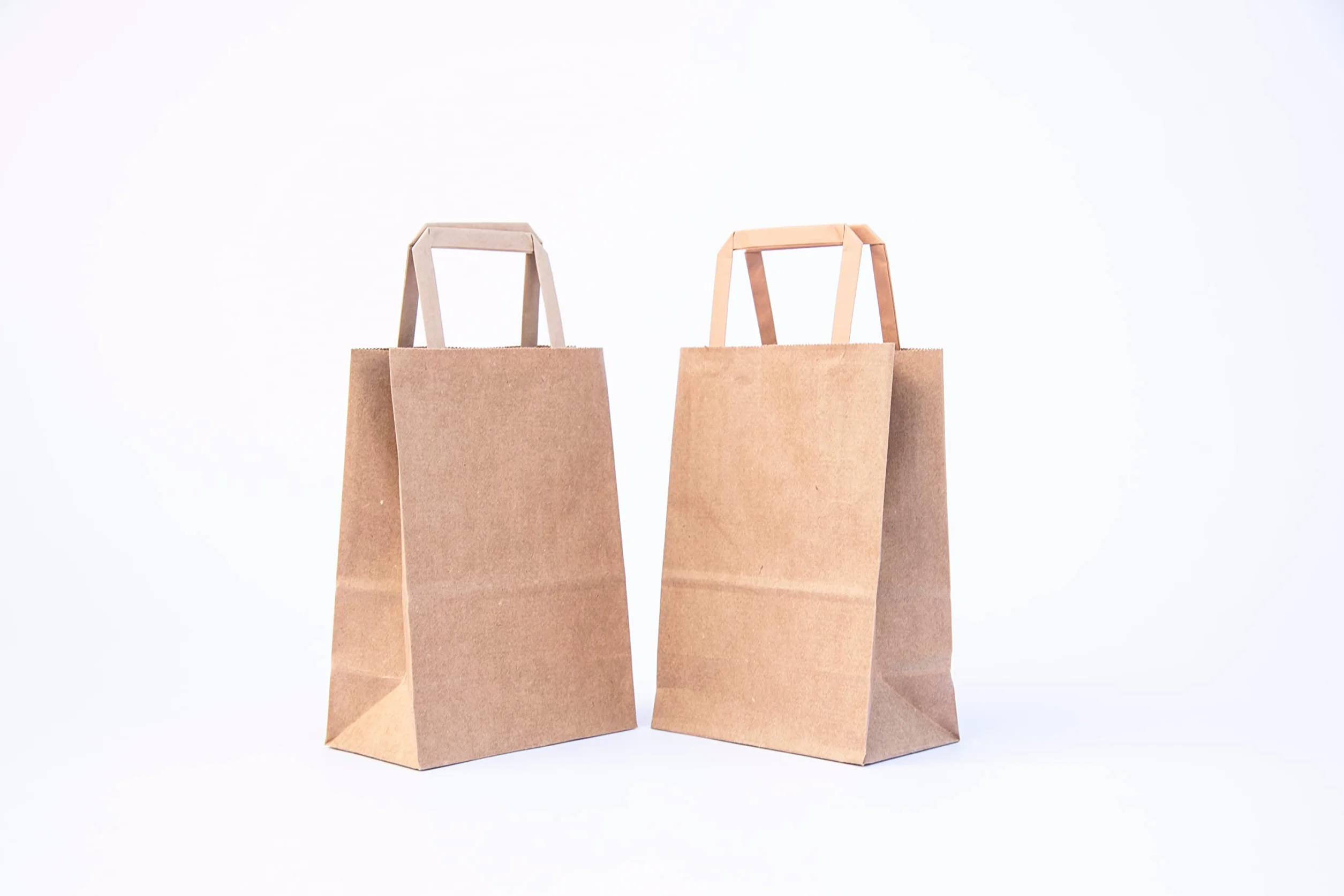 PAKNOR® 50 Shopper in Kraft - 18 x 23 x 8,5 cm, sacchetti di carta marrone con manici, sacchetti da regalo, sacchetto di carta kraft