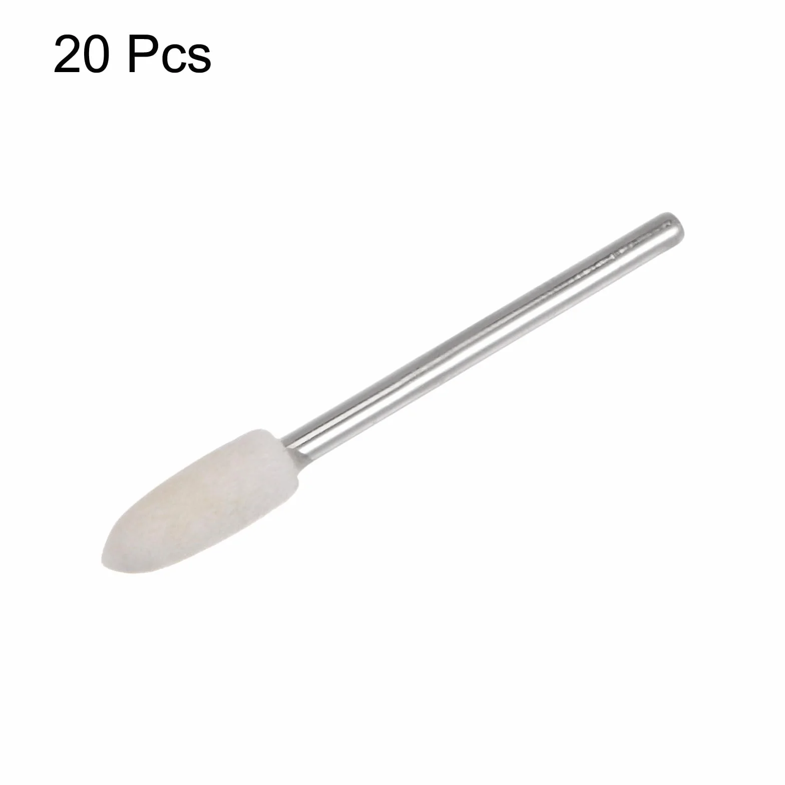 QUARKZMAN 20pz Punte Mandrino Montate Feltro Lana 5mm Testa 1/10 Pollici supporto Conico Lucidatura Punta Trapano Feltro Lucidatura Ruota per Strumento Rotante