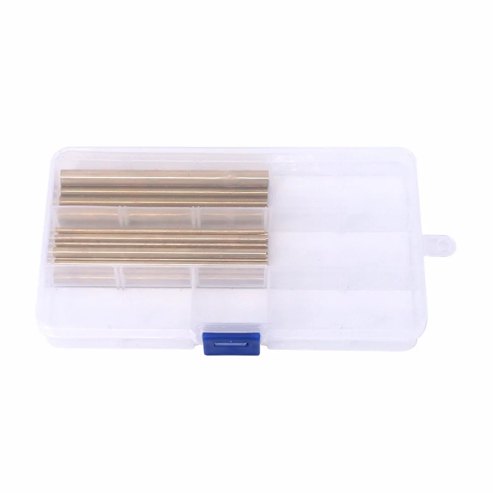 Swpeet 18 pezzi assortiti in ottone massiccio tondo kit per tornio bar diametro 2 mm 8 mm lunghezza 100 mm