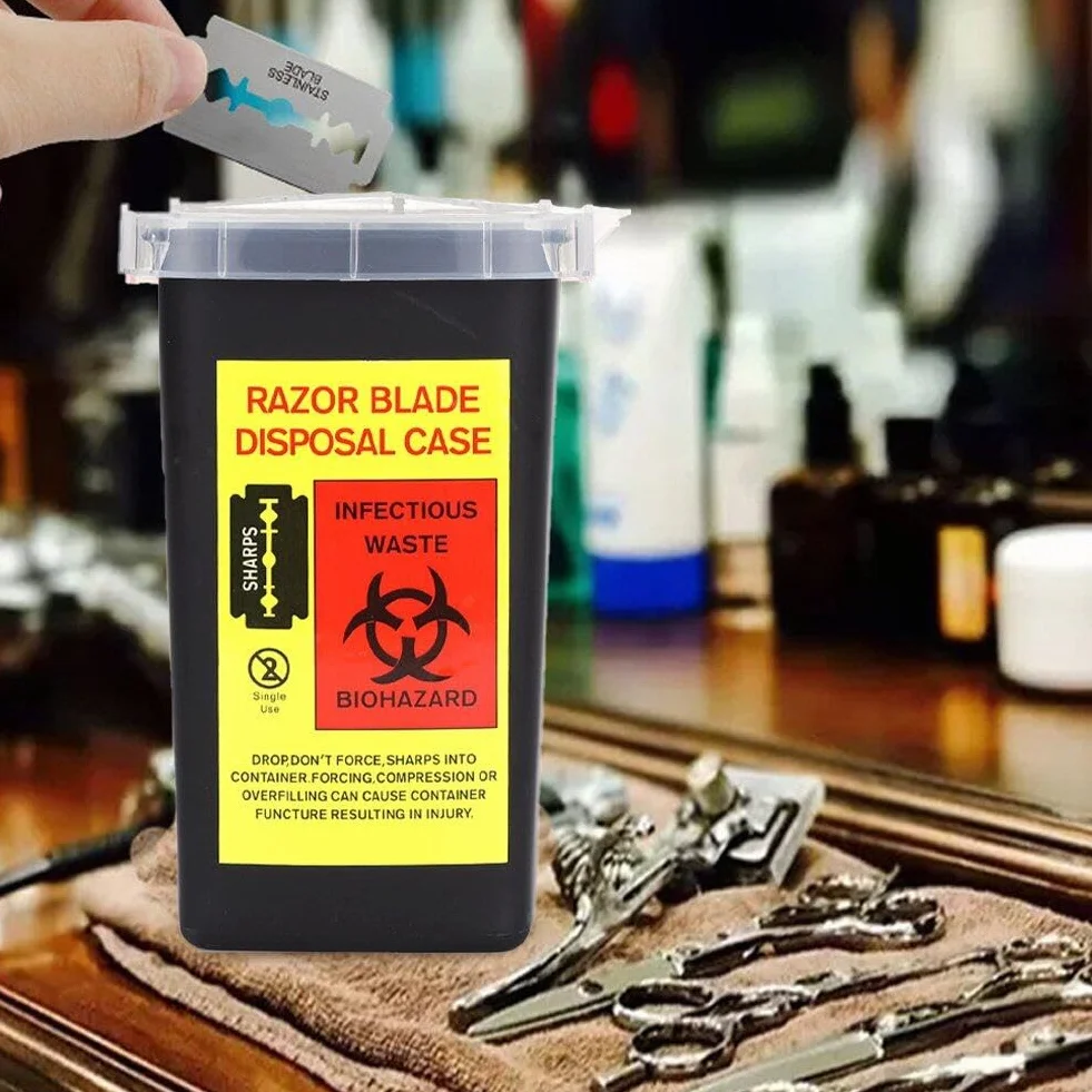 Hrippy Contenitore Sharps per Smaltimento di Aghi e Siringhe, Portatile per Uso Domestico e Viaggio