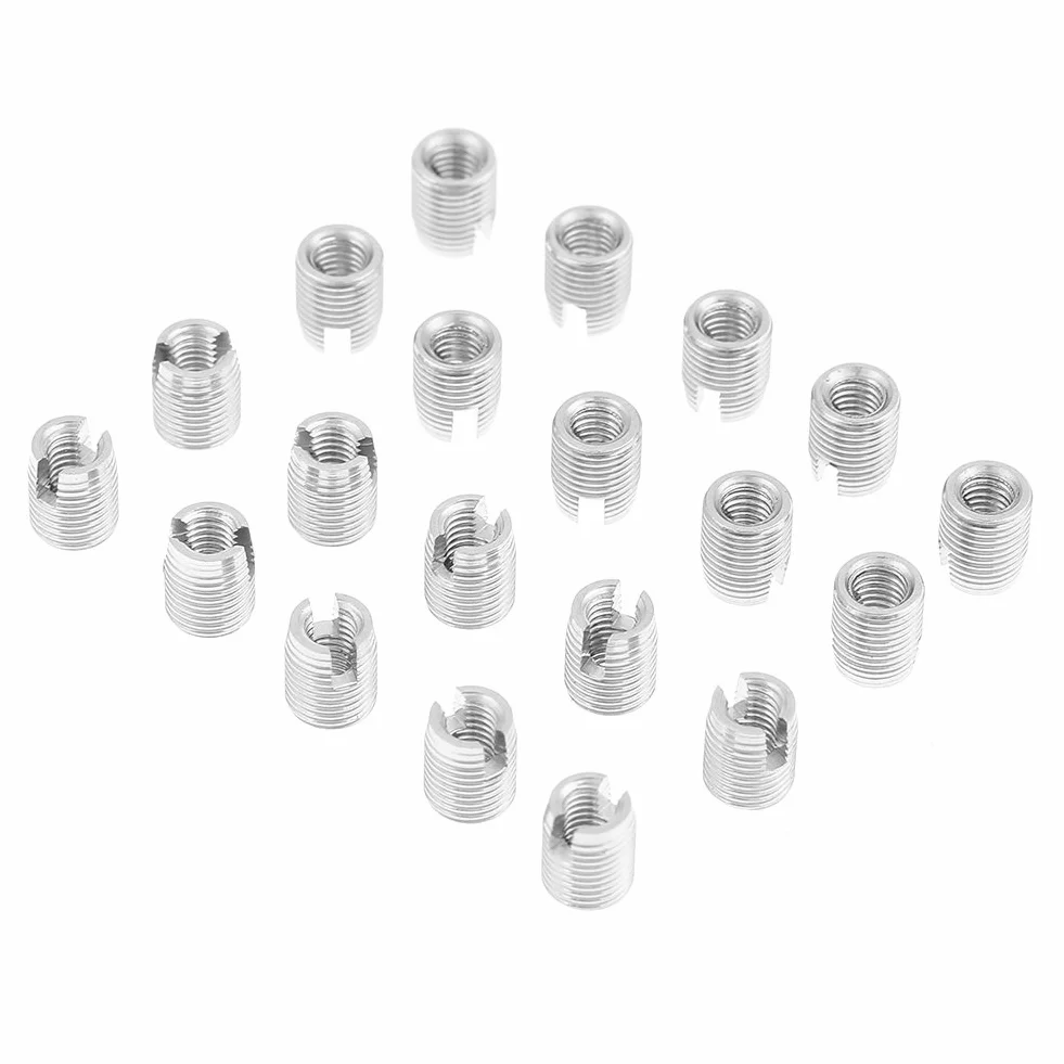 Inserto filettato autofilettante M3 x 6mm 20 pezzi acciaio inossidabile SUS303