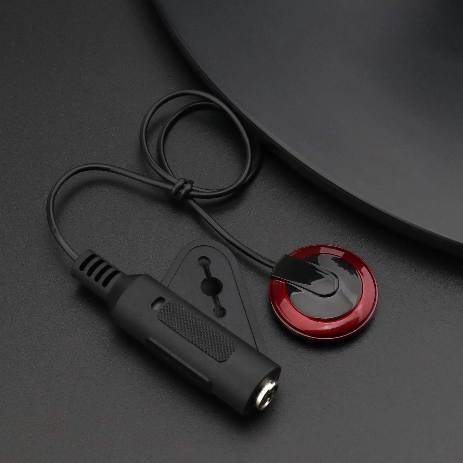 EMSea 2pcs Micro Piezo Trasduttore di Microfono a Contatto Piezoelettrico con Cavo 1/4 Femmina Jack 12 pollici Adesivo per Chitarra Banjo Ukulele Violino Mandolino Violoncello Arpe Kalimba
