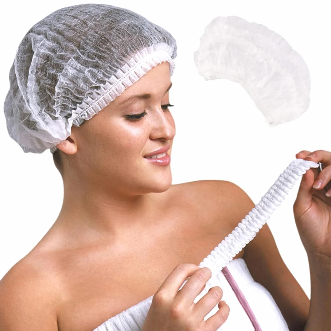 Retine per capelli monouso PP 52 cm bianco cuffietta copricapo accessorio medico