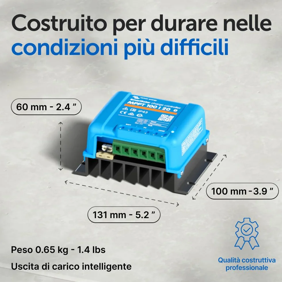 Victron Energy SmartSolar MPPT Regolatore di Carica Solare 100V 20A 12/24/48V Bluetooth