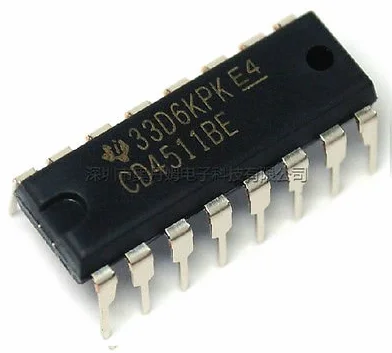 Leyal 3pcs CD4511 CD4511BE 4511 CMOS BCD to 7 Segment, decoder IC