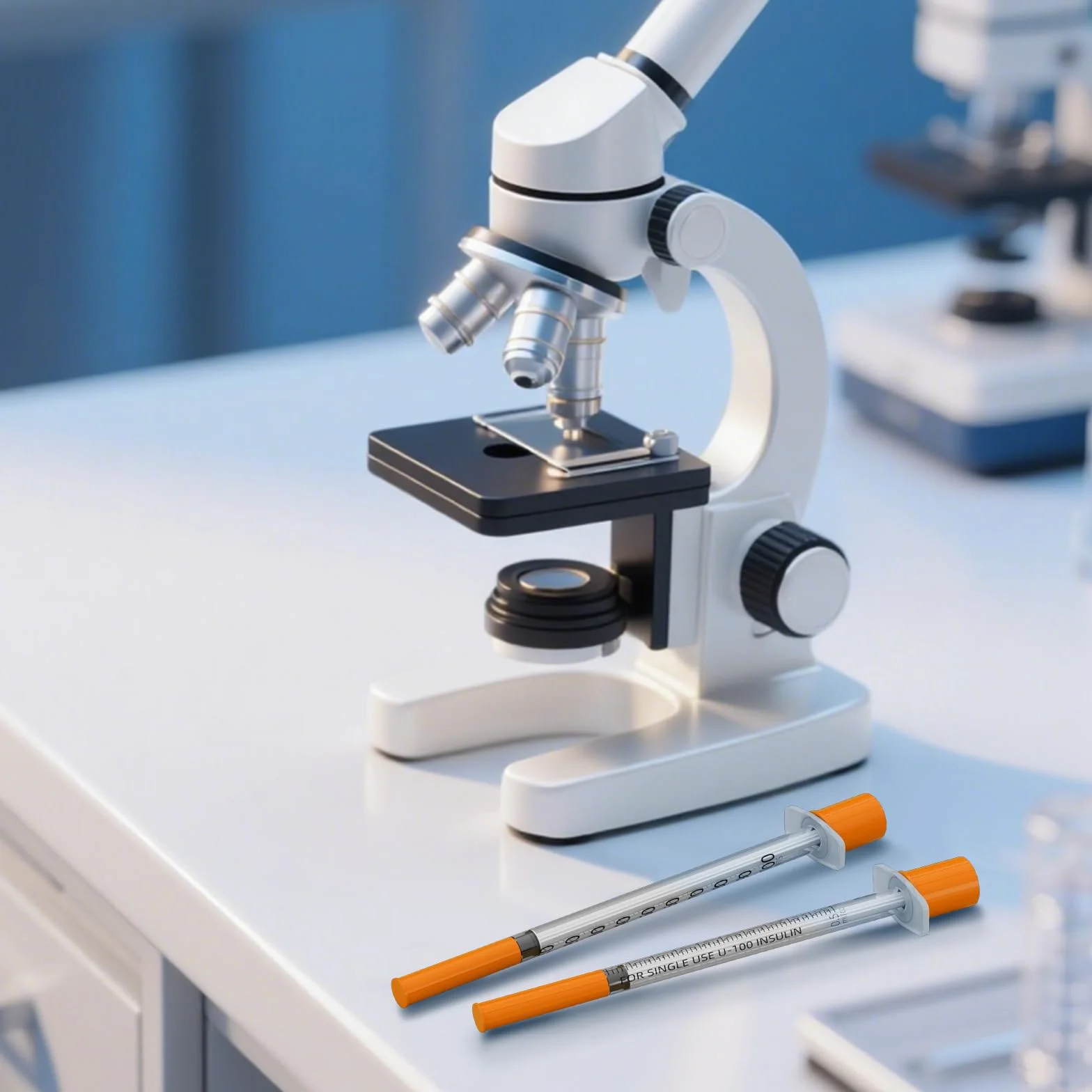 Siringa con scala Tubo di plastica 1 ml 31 G 6 mm accessori da laboratorio 20 pezzi