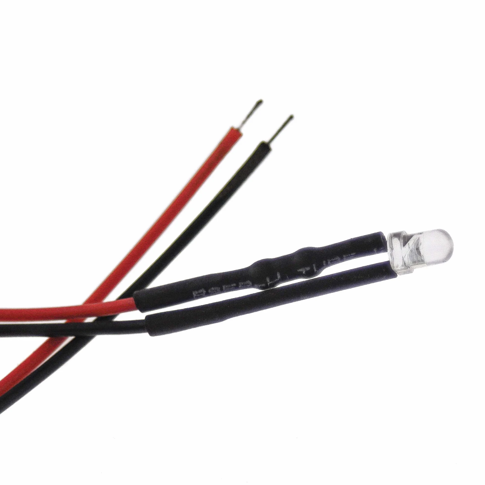 LED 3mm 5V blu 20cm cavo resistenza integrata