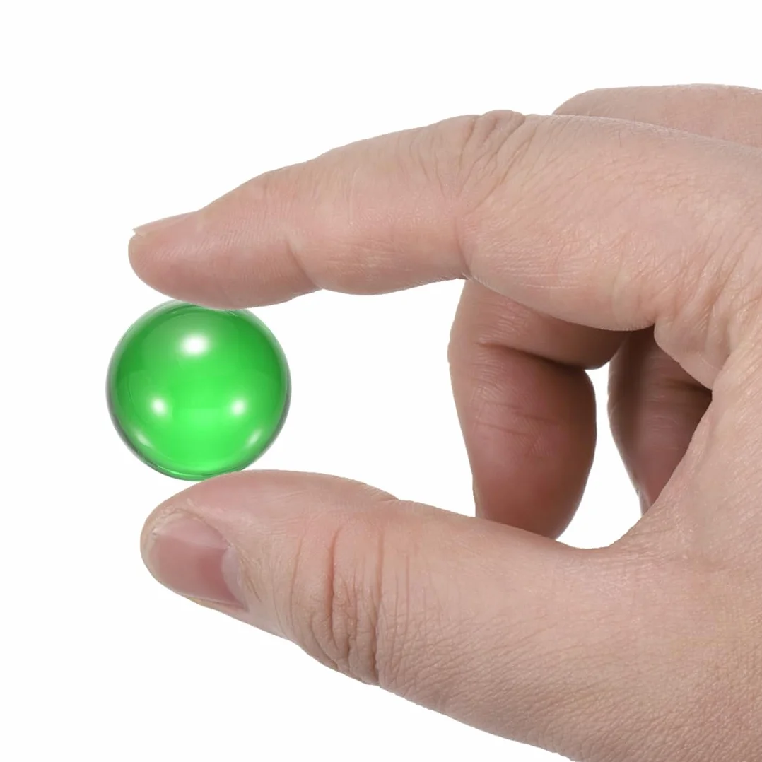 QUARKZMAN 2 Pz Acrilico Trasparente Sfera Giocoleria 1.2" 30mm Verde