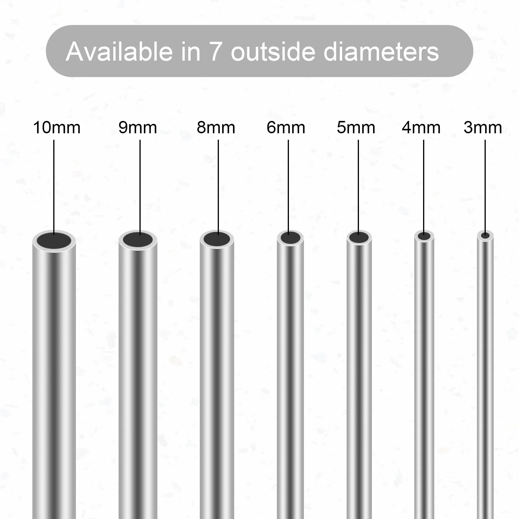 Tubi rotondi in acciaio inossidabile 304, diametro esterno 3 mm, spessore parete 0,8 mm, lunghezza 300 mm, tubo in acciaio inossidabile senza giunzioni, per macchinari industriali,