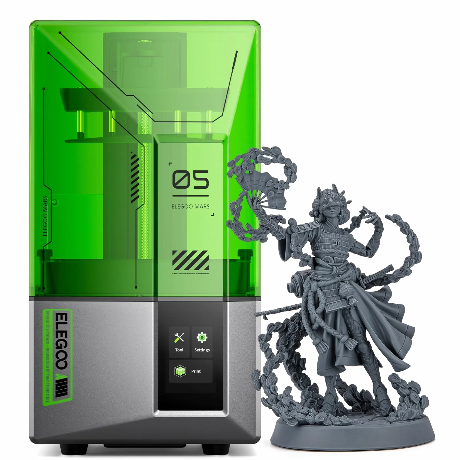 ELEGOO Marzo 5 Stampante 3D LCD 4K MSLA 6,6" livellamento automatico, stampa rapida 70 mm/h, sensore intelligente, protezione contro il surriscaldamento