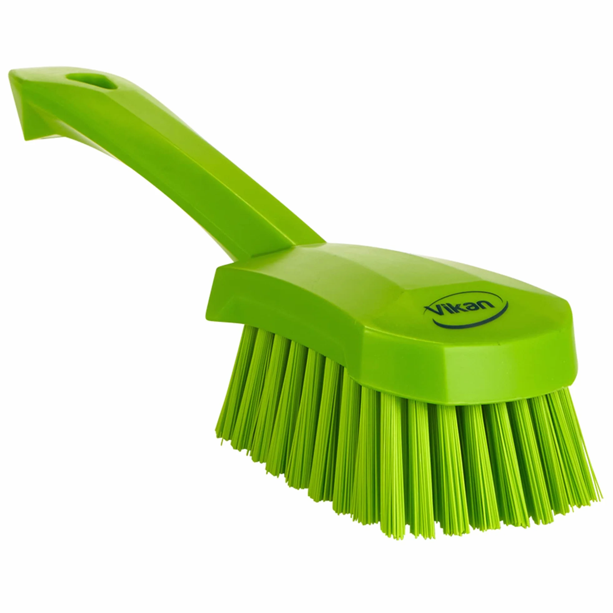 Vikan 419277 - Spazzola per lavaggio a manico corto, rigida, colore: Lime