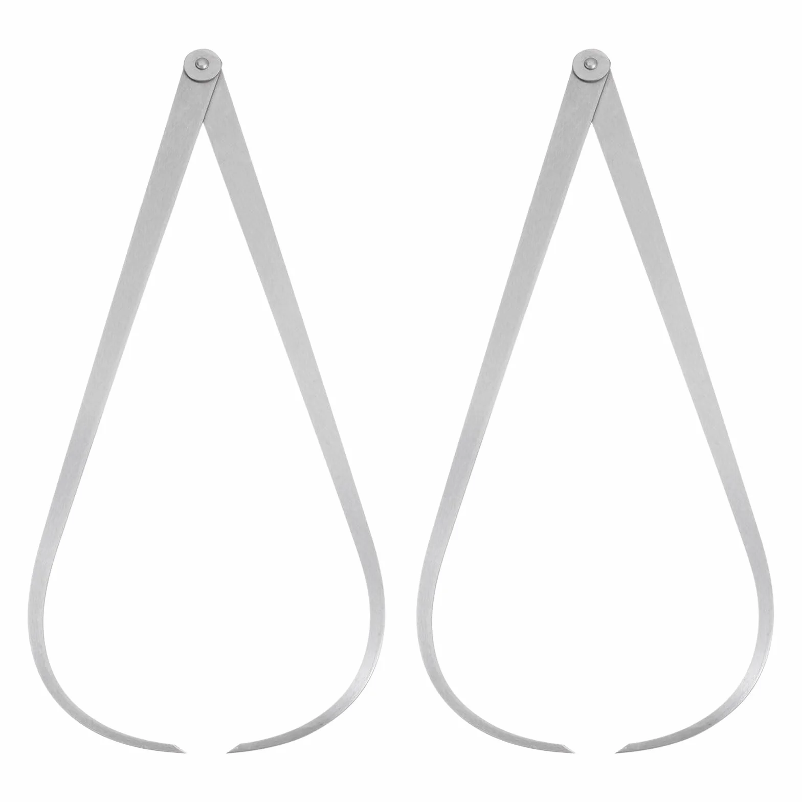 sourcing map 2 pinze esterne con giunto rigido da 400 mm, 40 cm, in acciaio per utensili a frizione stabile, strumento di misurazione interna per intagliare modellazione, argento