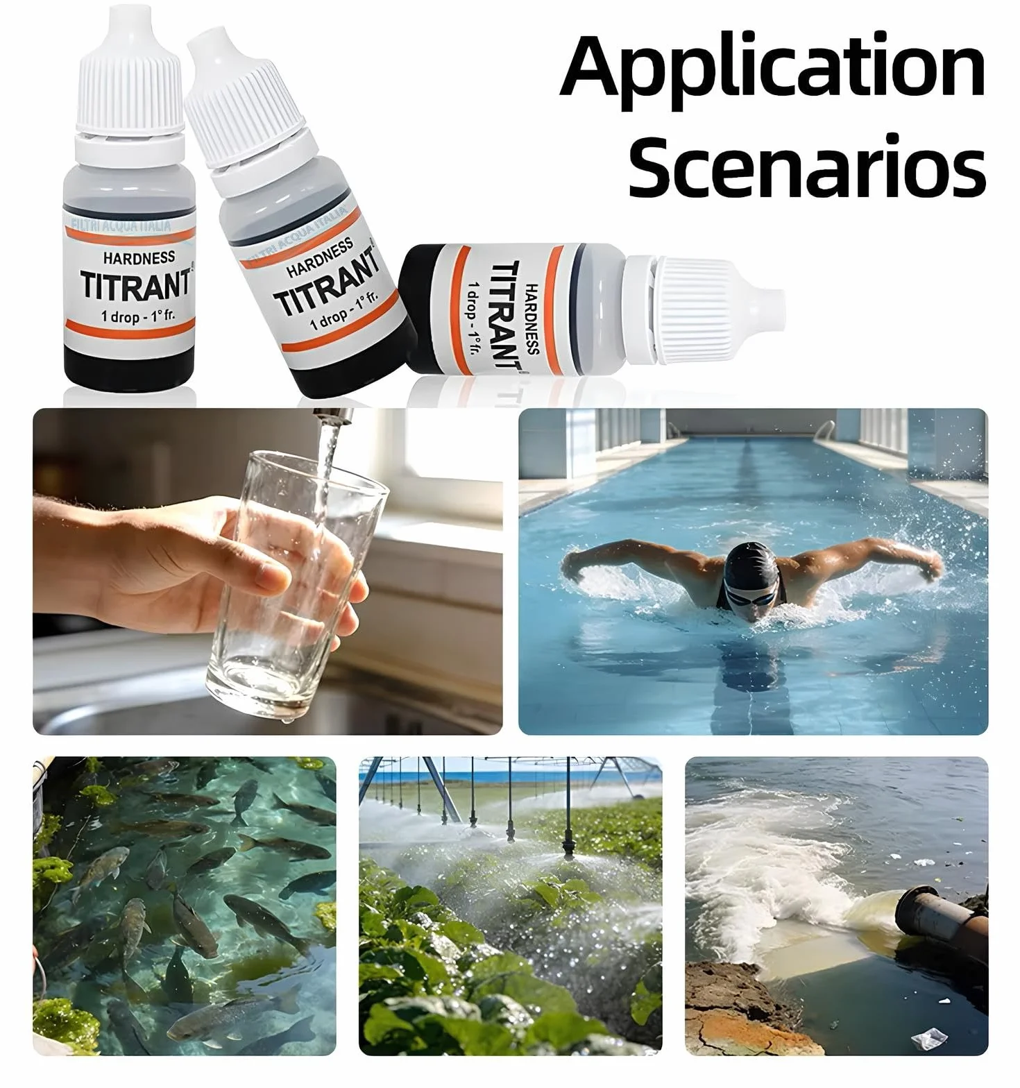 Titrant Kit Analisi Durezza Acqua Gradi Francesi 2 Pezzi