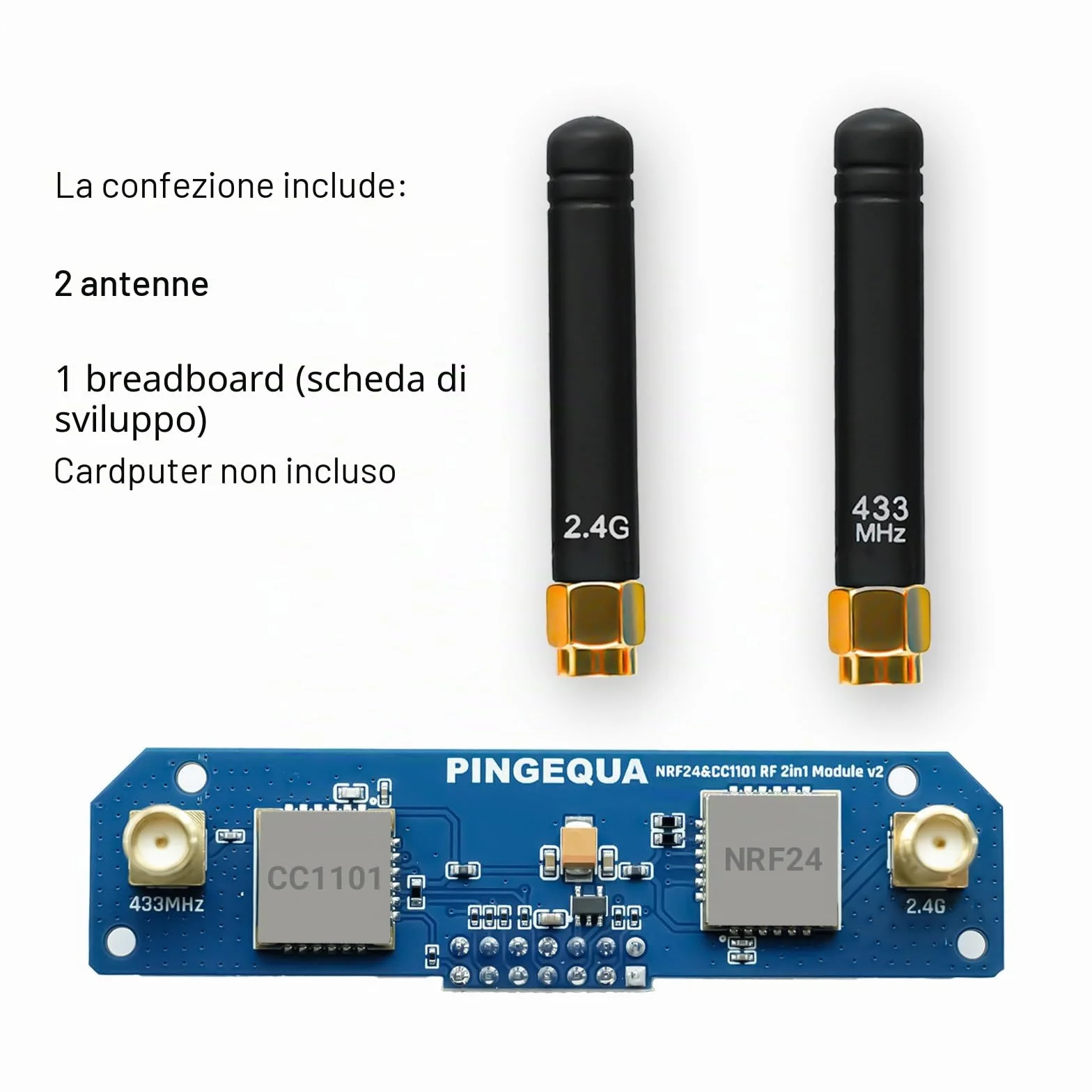 Scheda di sviluppo RF 2-in-1 per M5Stack Cardputer ADV, compatibile NRF24 & CC1101, 2,4GHz & 433MHz, commutazione automatica, protezione SPI/GPIO