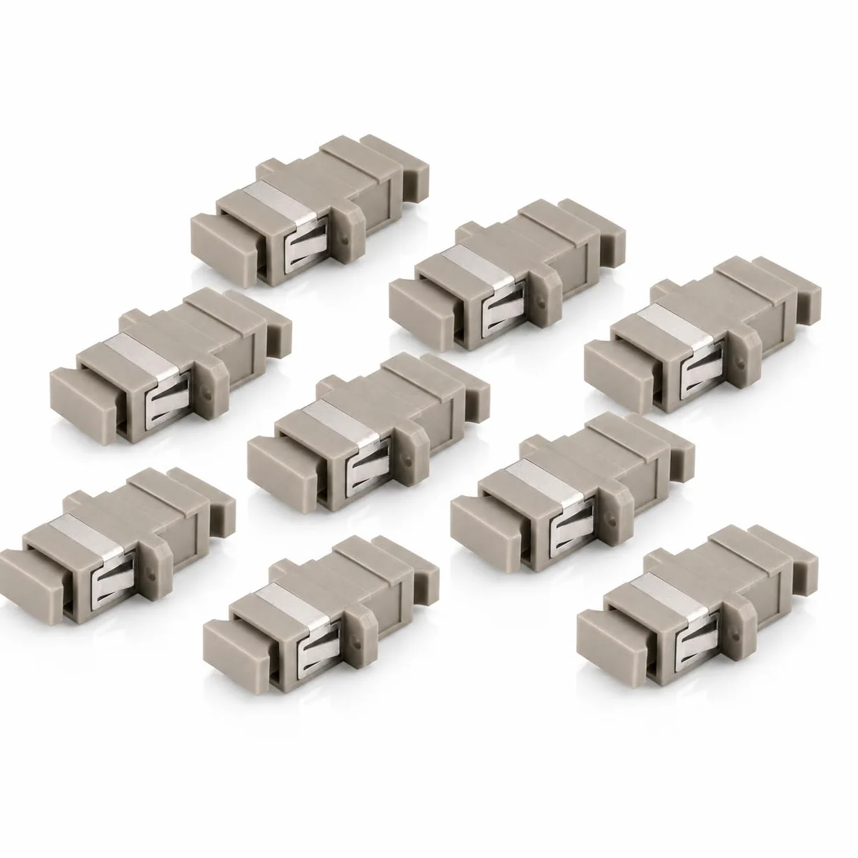 1aTTack.de 10 connettori Keystone in fibra ottica OM1 o OM2 (UPC o PC) SC-Simplex femmina a SC-Simplex femmina multimodale beige