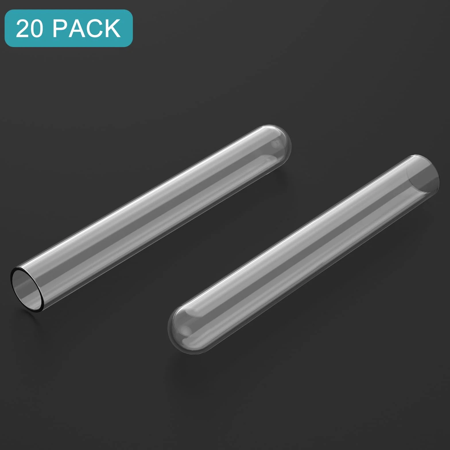 Provetta per Fondo Rotondo in Vetro Borosilicato, 20mm OD x 150mm, Stonylab 20-Pack