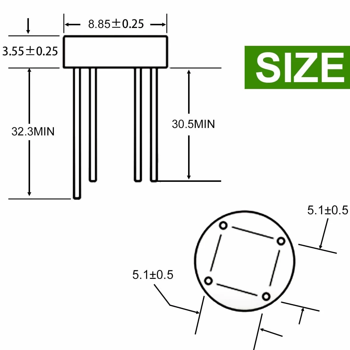 10 pezzi Diodo raddrizzatore a ponte 2W10 2A 1000V WOB Monofase Onda intera 2 ampere 1000 volt Diodi al silicio elettronici elpohl®