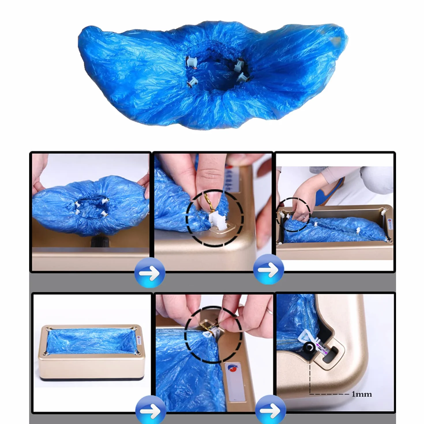 Copriscarpe usa e getta blu G-BD001T 100 sztuk