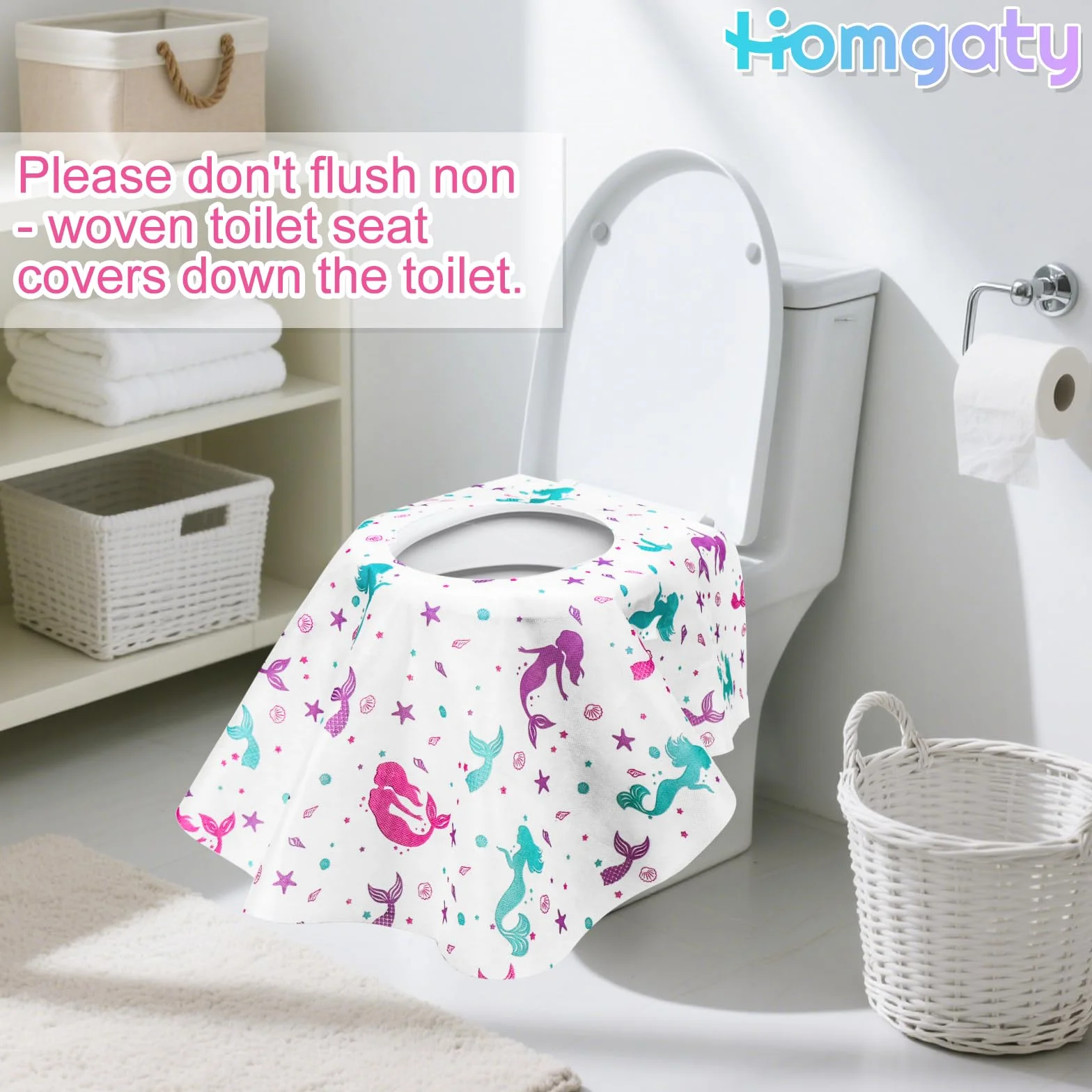 Copriwater Monouso XL 20 Pezzi per Bambini, Sovradimensionato per WC, Ospedale, Ufficio