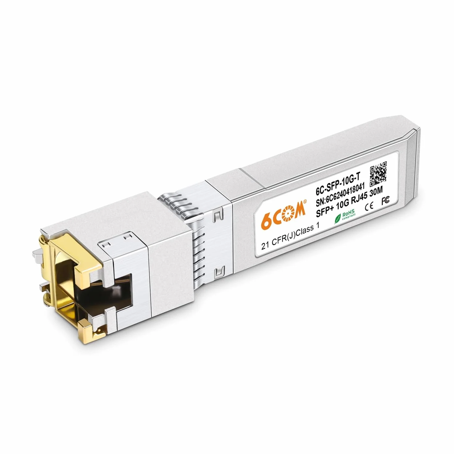 Modulo 10G SFP+ RJ45 rame CAT6a/7 30m compatibile Cisco SFP-10G-T-S Ubiquiti uacc-cm-rj45-mg D-Link Supermicro MikroTik S+RJ10