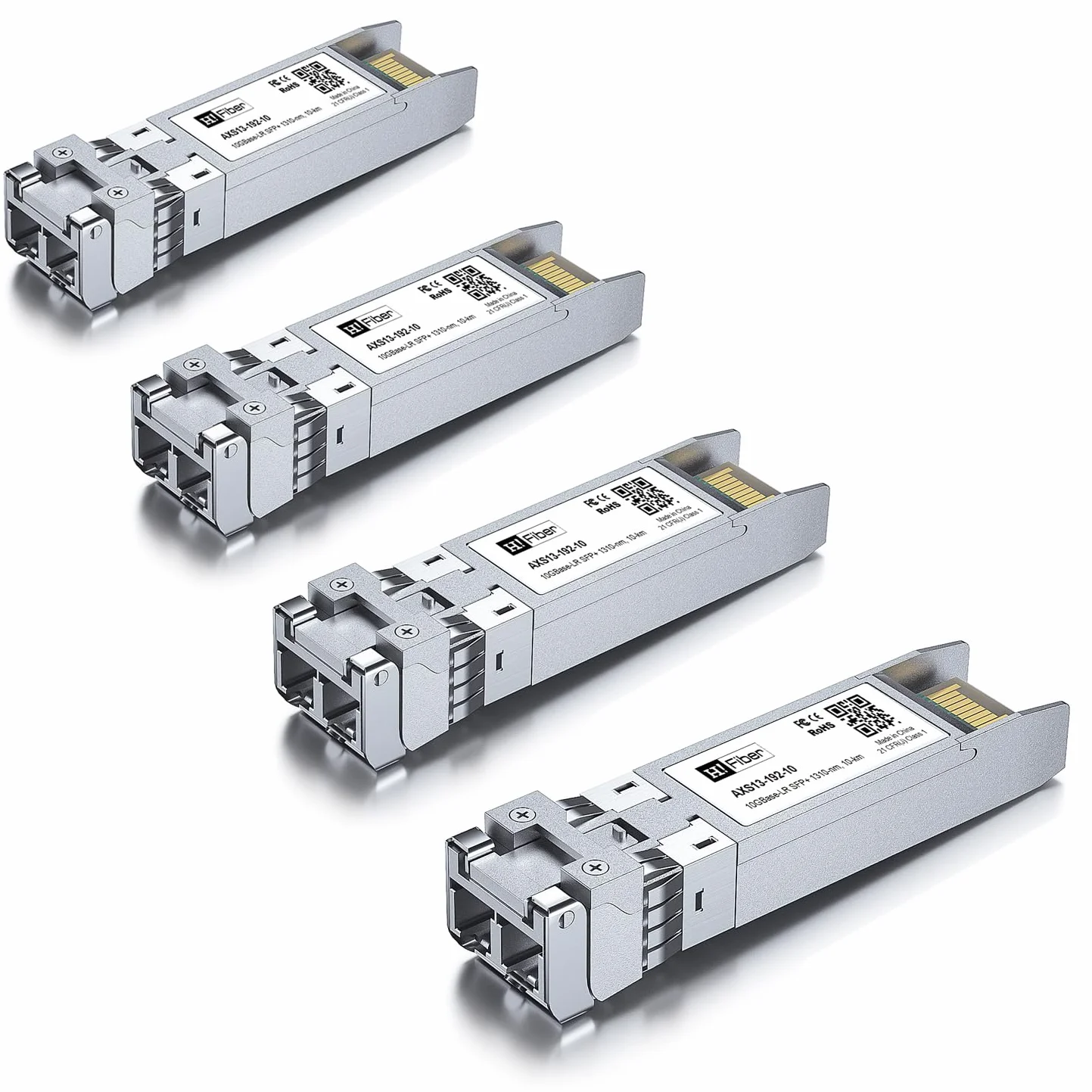10G SFP+ LC Modulo Monomodale 10GBase-LR Fiber Transceiver per Cisco, Meraki, Ubiquiti, Mikrotik, Netgear, D-Link, TP-Link (SMF, 1310nm, 10km, DDM)