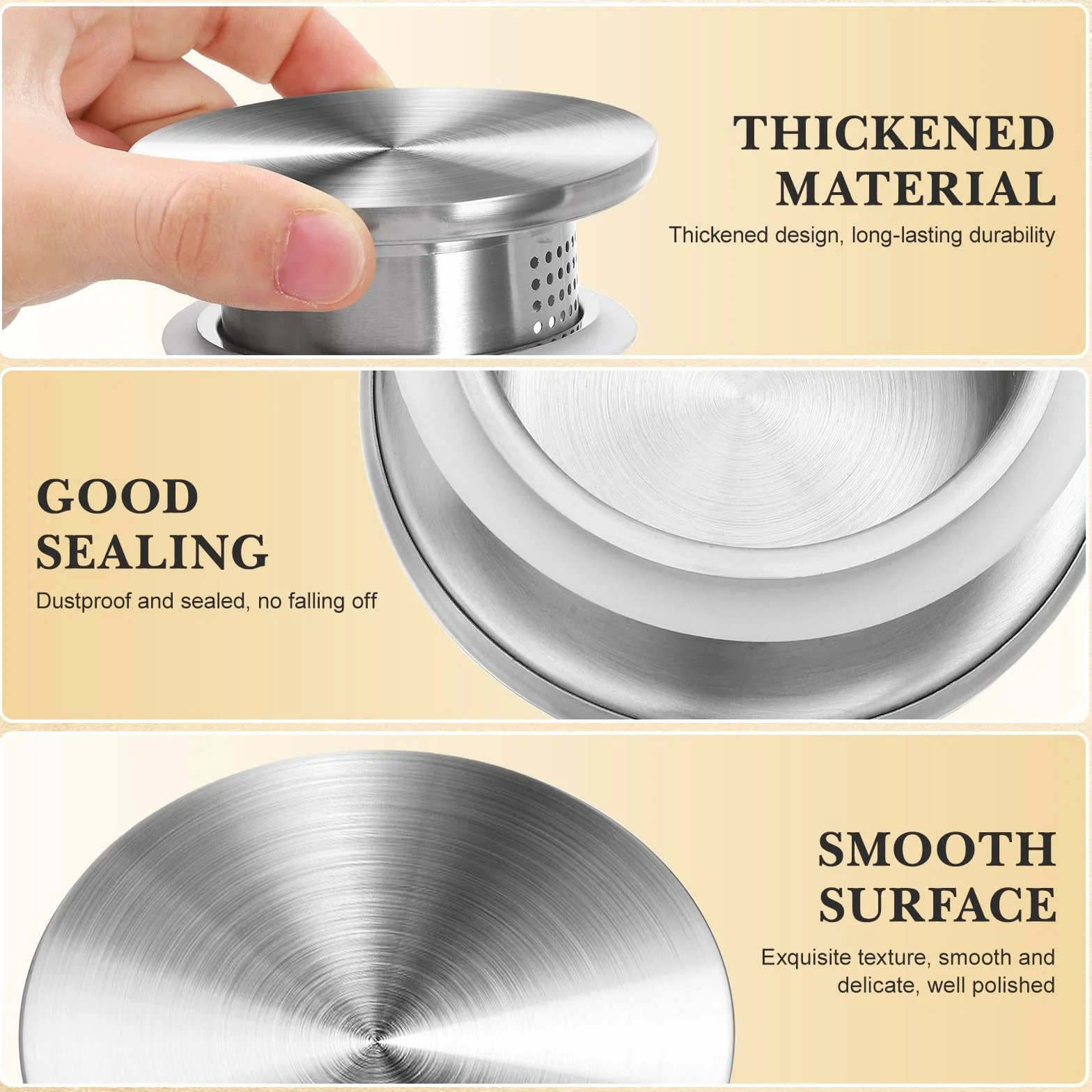 Coperchio di Ricambio per Brocca d'Acqua Resistente all'Usura, Doppio Beccuccio Versatore in Acciaio Inox, Adatto a Brocche di Vetro per Cucina e Bar