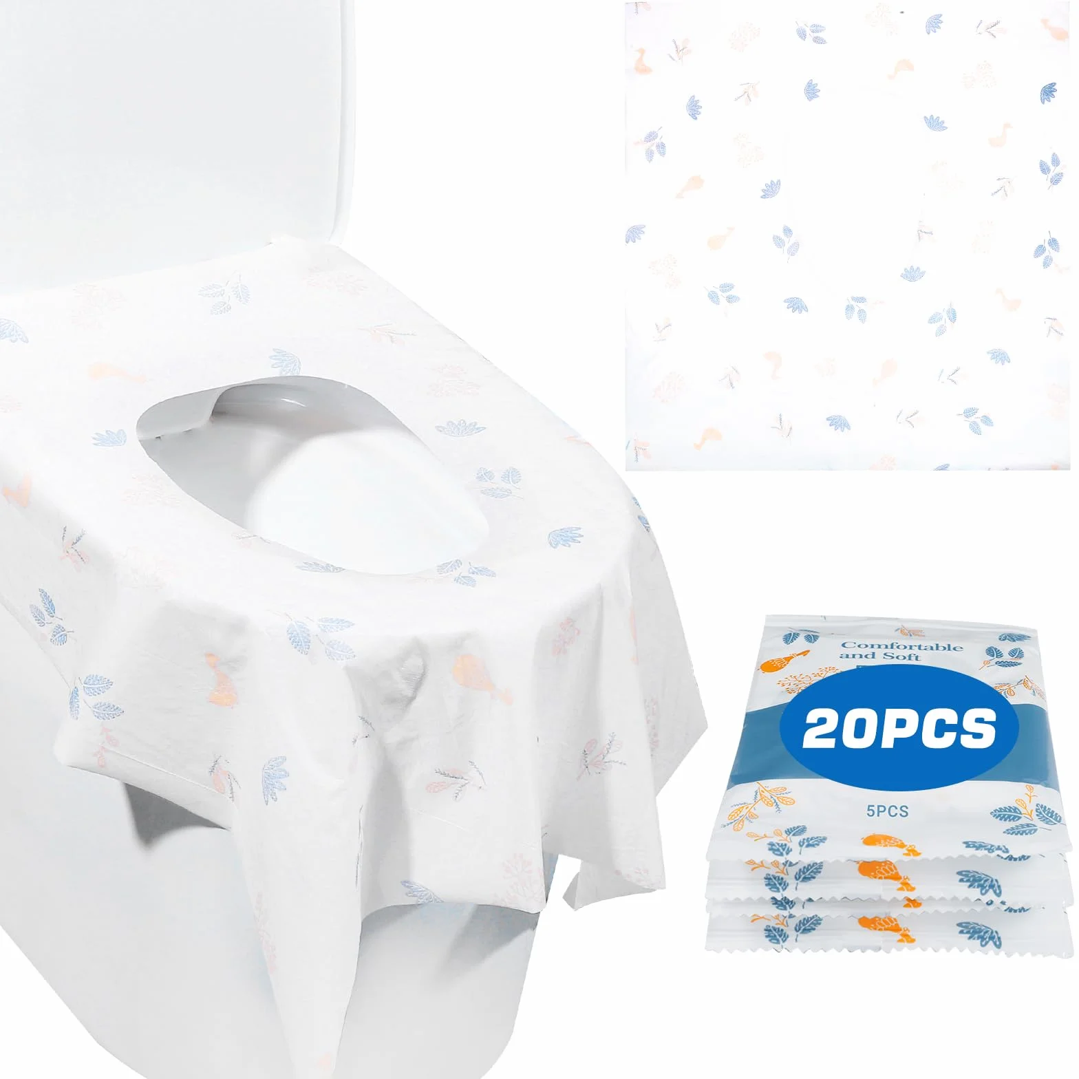 Zorplex Copriwater Usa e Getta 20 Pz Housses WC Monouso Impermeabili per Bambini e Adulti Portatili