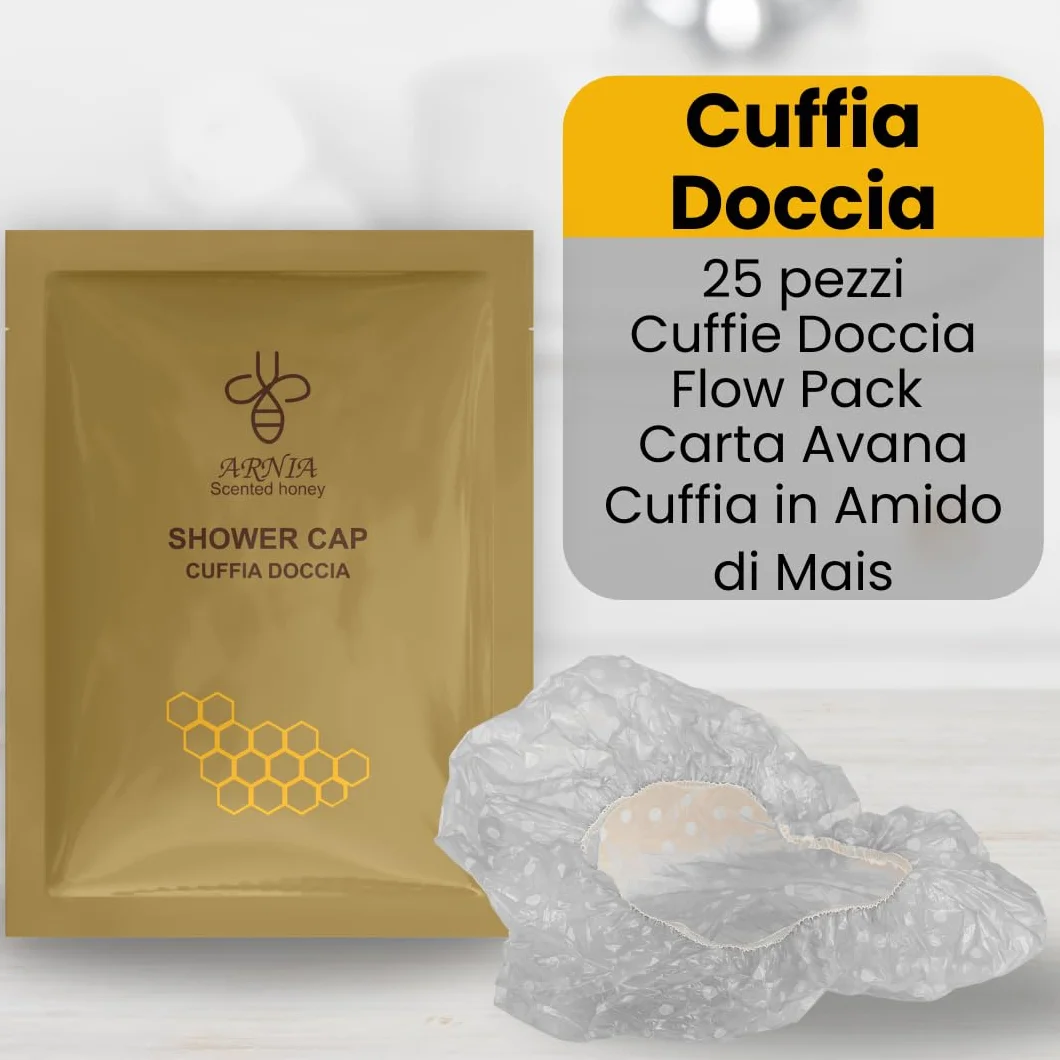 B&B Hotel Kit Cortesia Bagno Monouso 225 Pezzi Shampoo Doccia 20ml Igiene Intima 20ml Sapone Tondo Cuffie Doccia