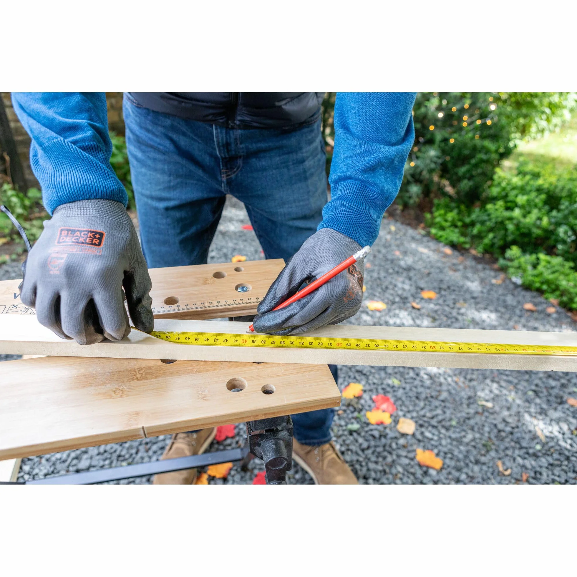 BLACK+DECKER, Banco da Lavoro Workmate, Black/Wood, 15.5 x 84 x 12.5 cm. WM301-XJ