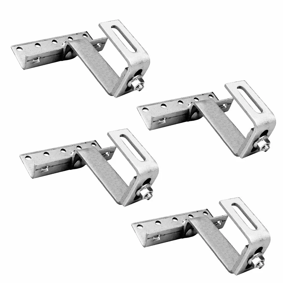 Offgridtec Gancio da tetto inox regolabile 3 direzioni acciaio 5 mm 45–60 mm per tegole scandole alluminio 4x4