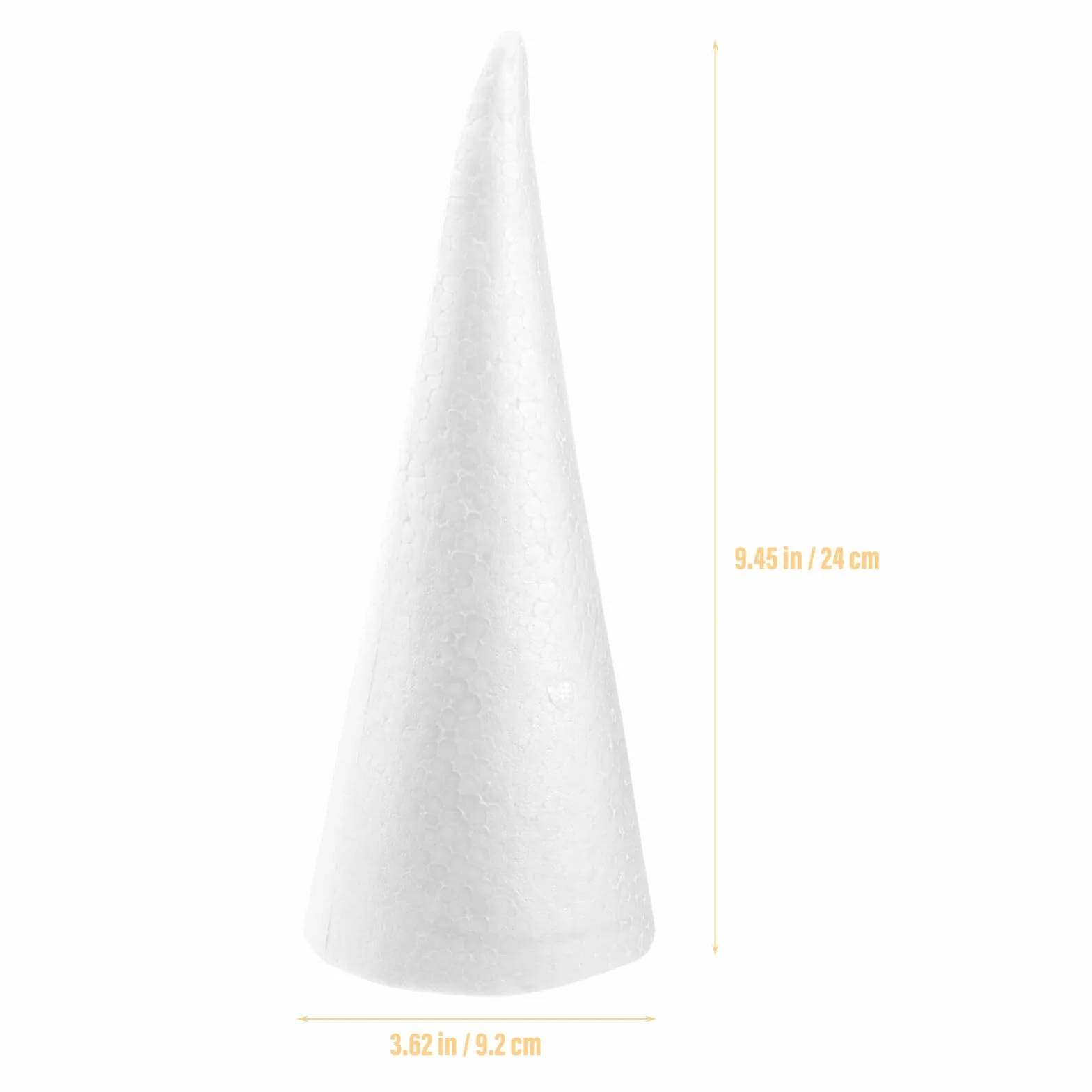 Happyyami Coni di polistirolo in schiuma per fai da te, coni di polistirolo bianco, torre conica di schiuma, materiale artistico per Natale, scuola, progetti fai da te 6